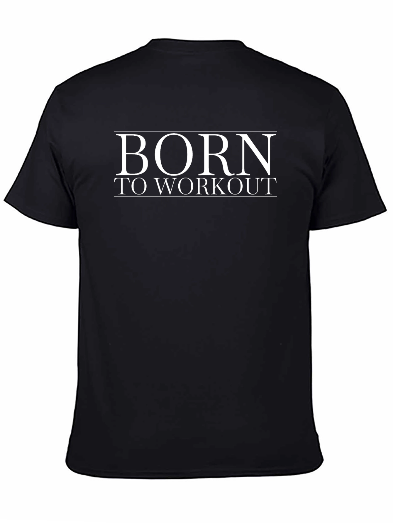 Born To Workout Black Graphic Tee