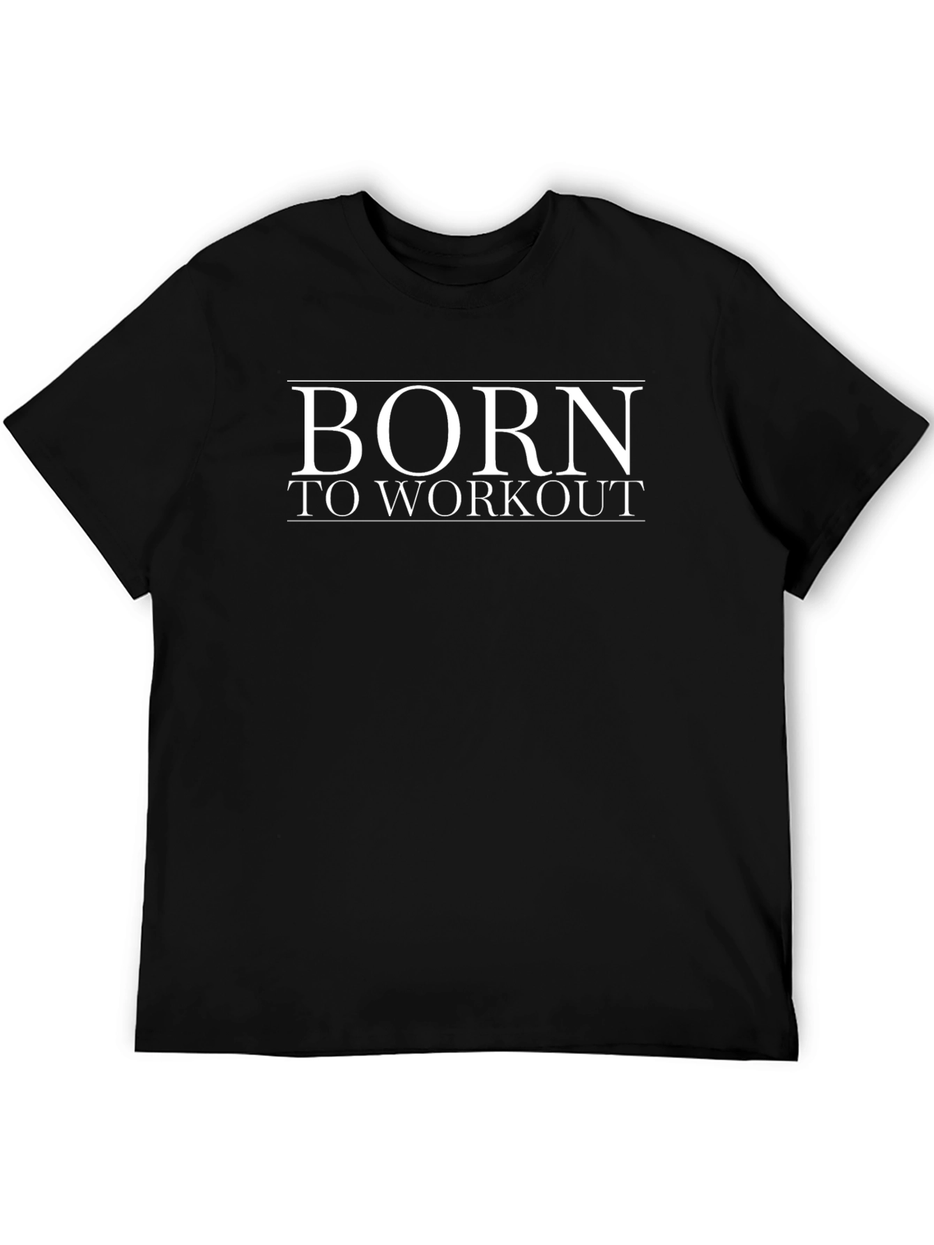Born To Workout Black Graphic Tee