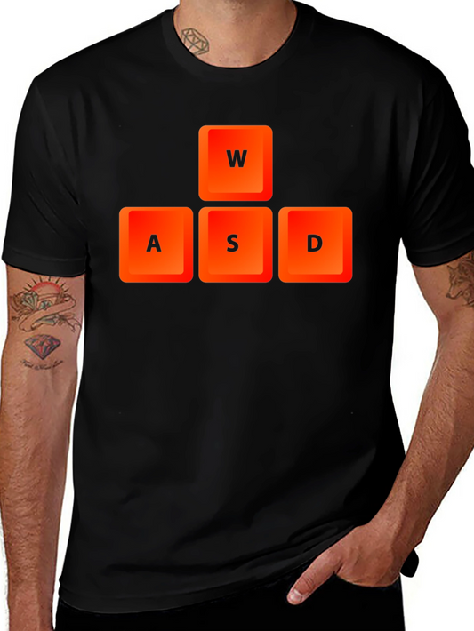 Gamer WASD Keys Black T-Shirt