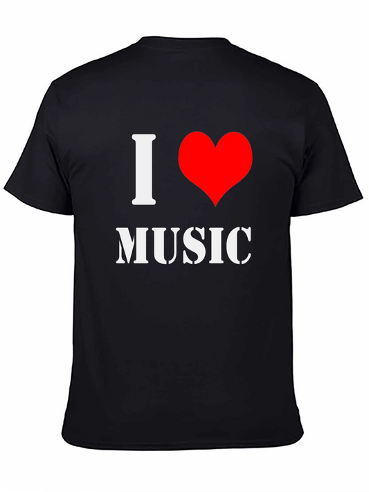 I Heart Music Black T-Shirt