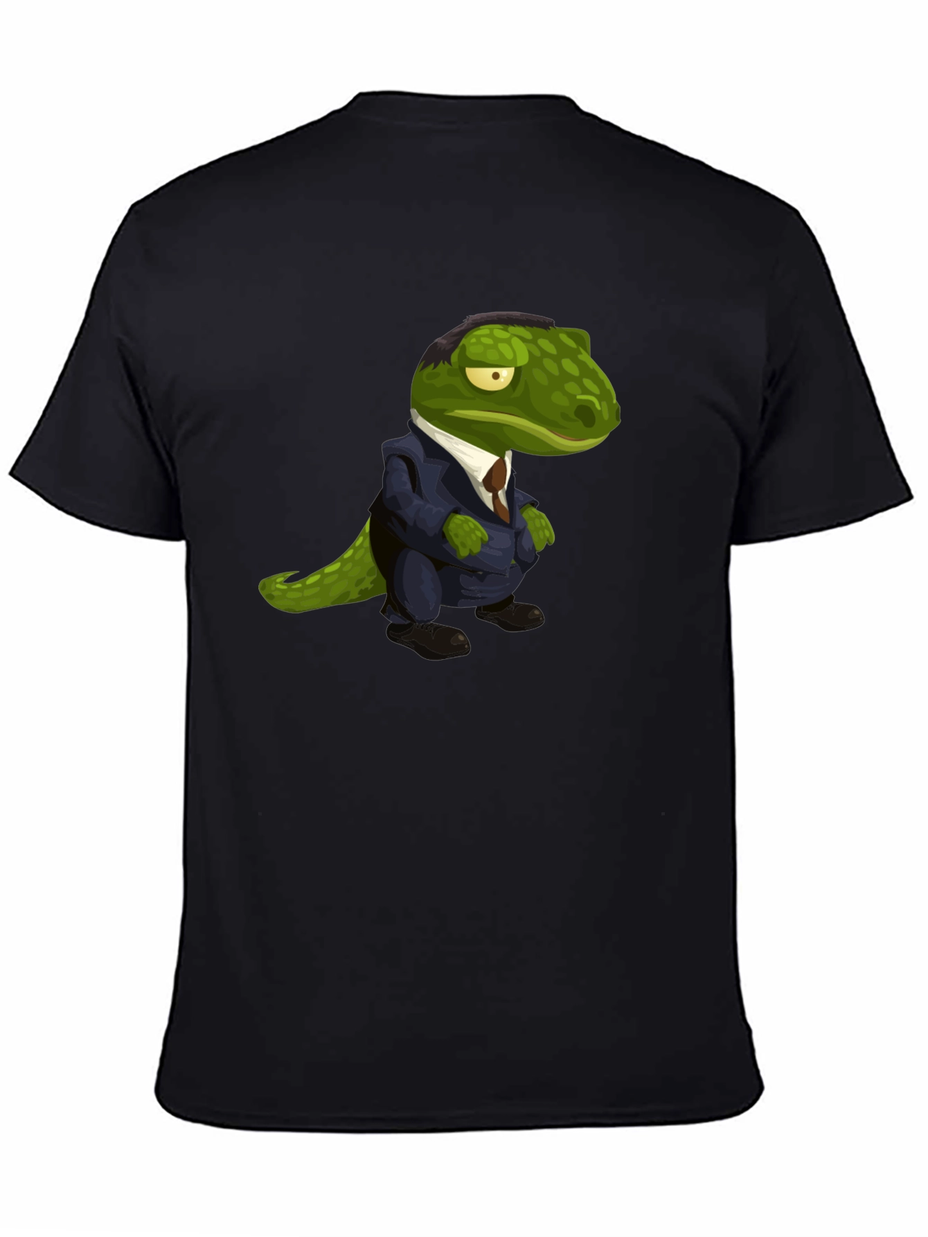 Dapper Dino T-Shirt: Green Lizard in a Suit