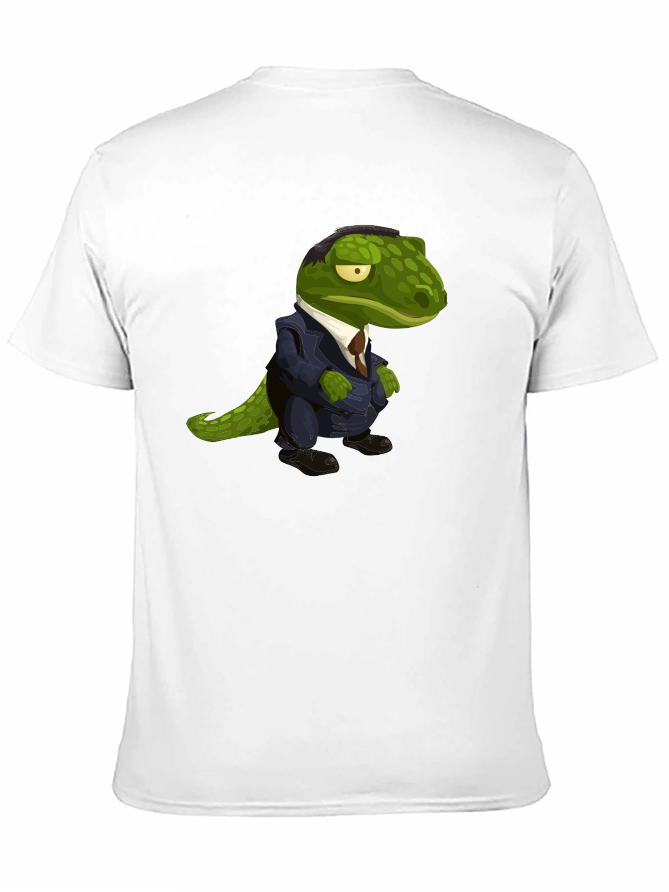 Dapper Dino T-Shirt: Green Lizard in a Suit