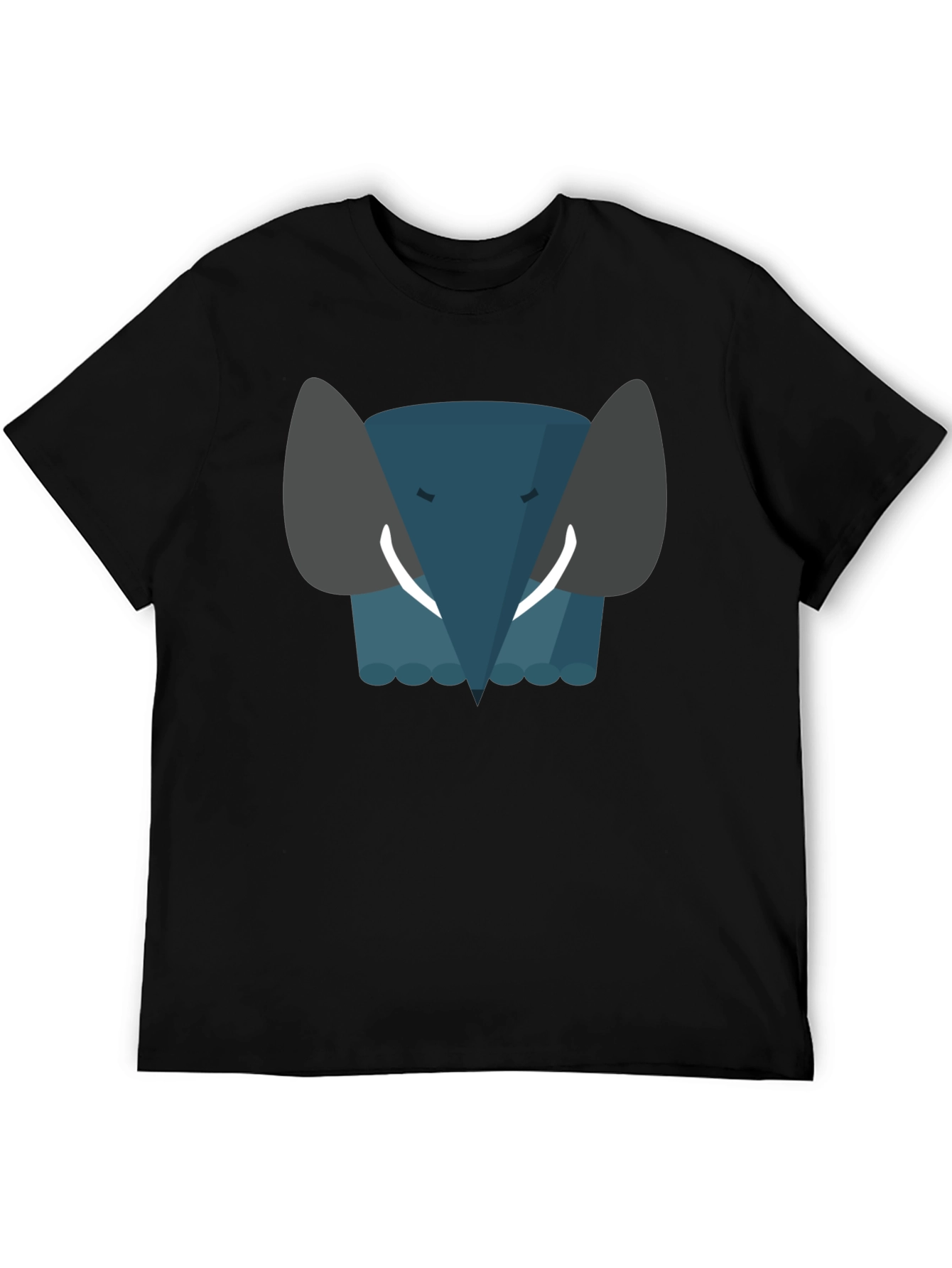 Elephant Graphic Black Tee - Soft Cotton Blend