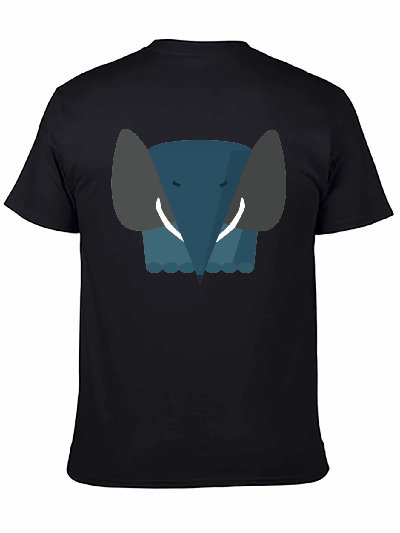 Elephant Graphic Black Tee - Soft Cotton Blend