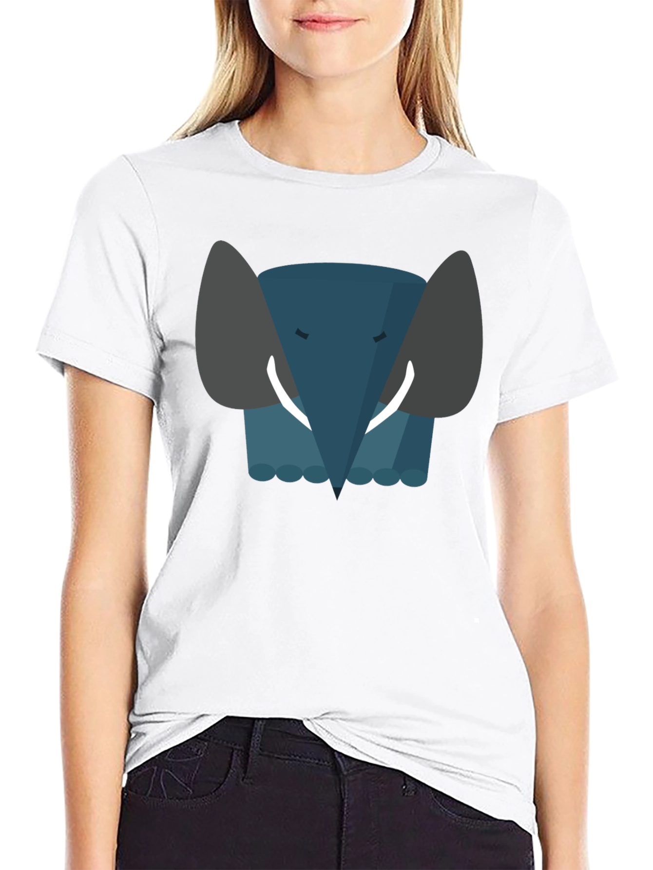 Elephant Graphic Black Tee - Soft Cotton Blend