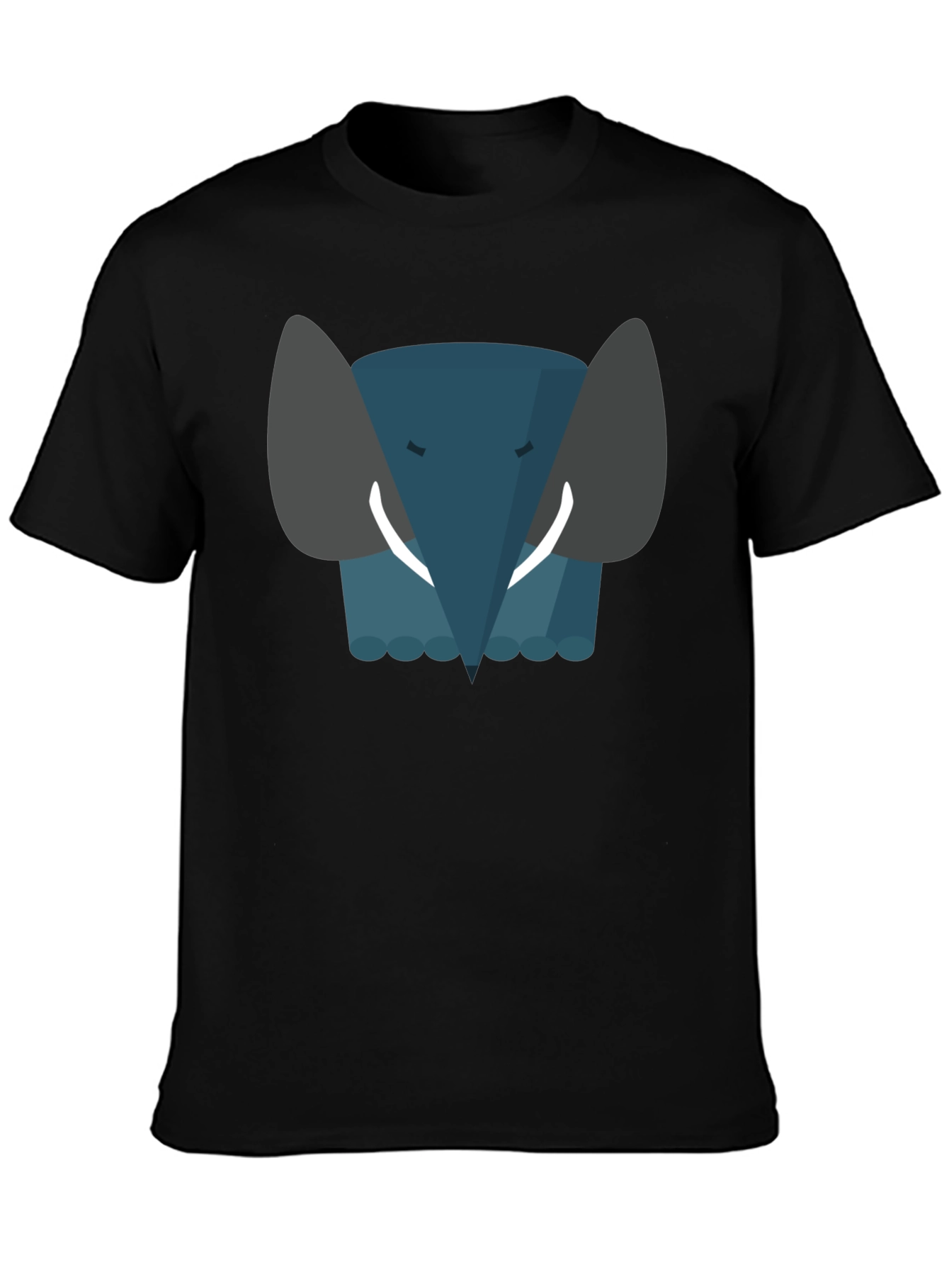 Elephant Graphic Black Tee - Soft Cotton Blend