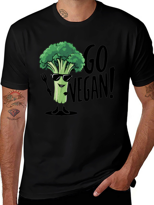 Go Vegan Broccoli T-Shirt - Funny Vegan Tee