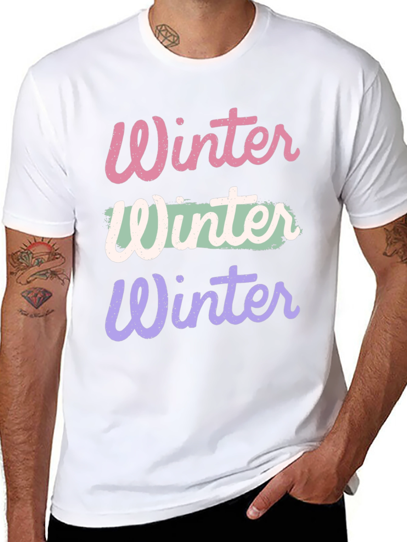 Winter T-Shirt | Crew Neck | Black Tee