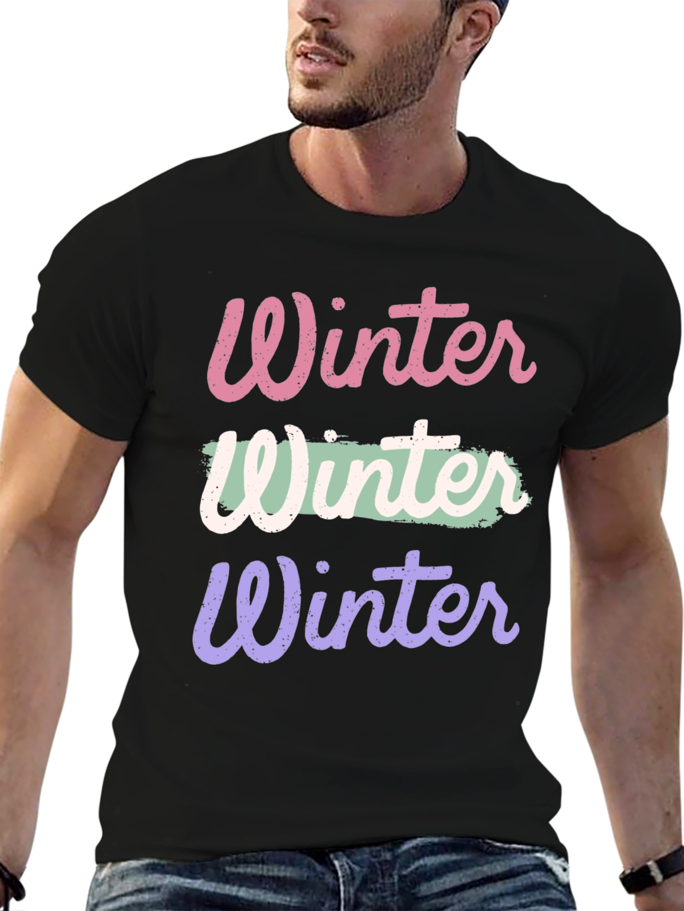 Winter T-Shirt | Crew Neck | Black Tee