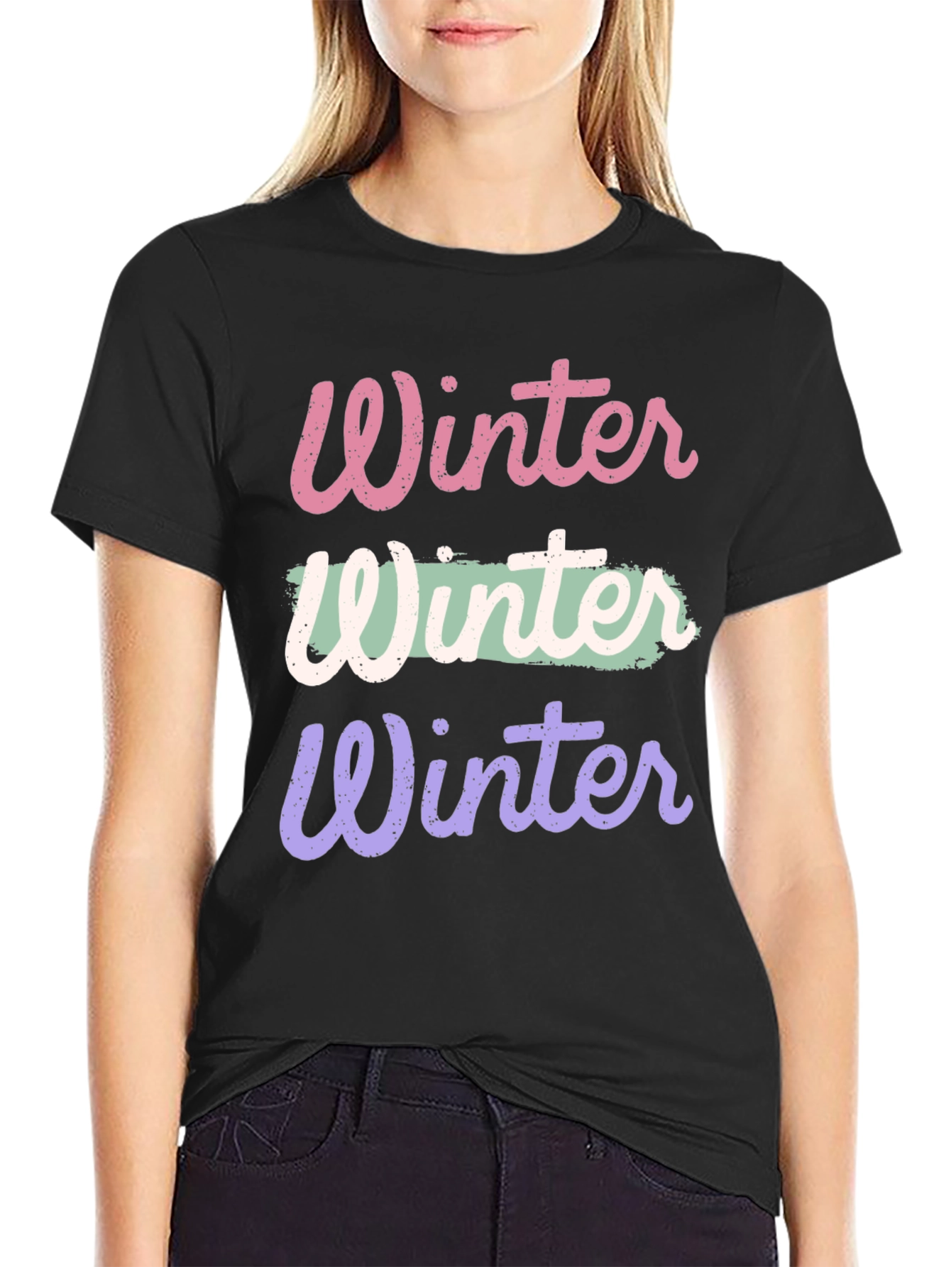 Winter T-Shirt | Crew Neck | Black Tee
