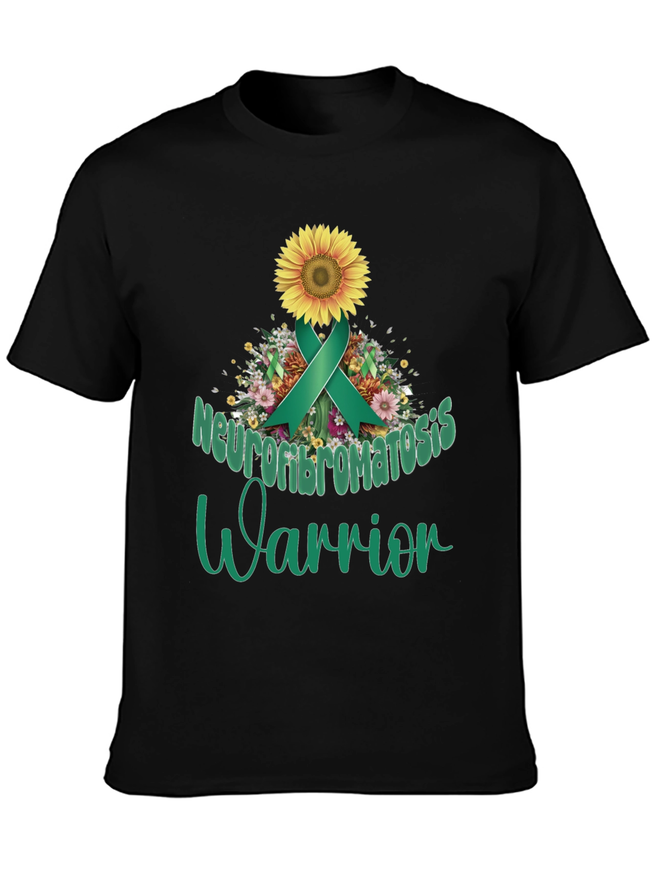 Neurofibromatosis Warrior Sunflower Ribbon T-Shirt