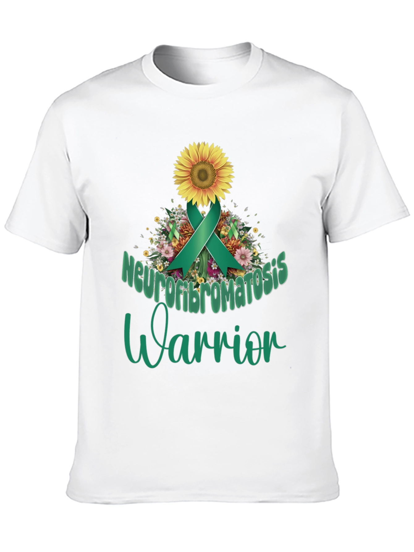 Neurofibromatosis Warrior Sunflower Ribbon T-Shirt