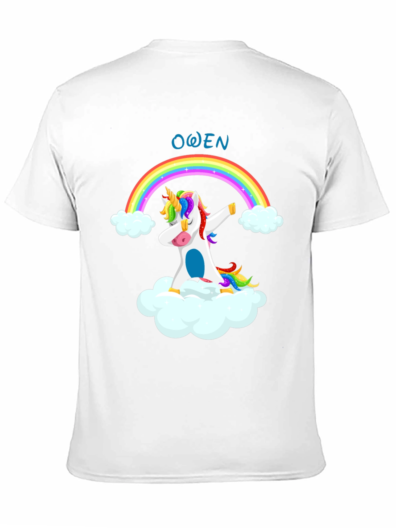 Owen Unicorn Rainbow Dab T-Shirt