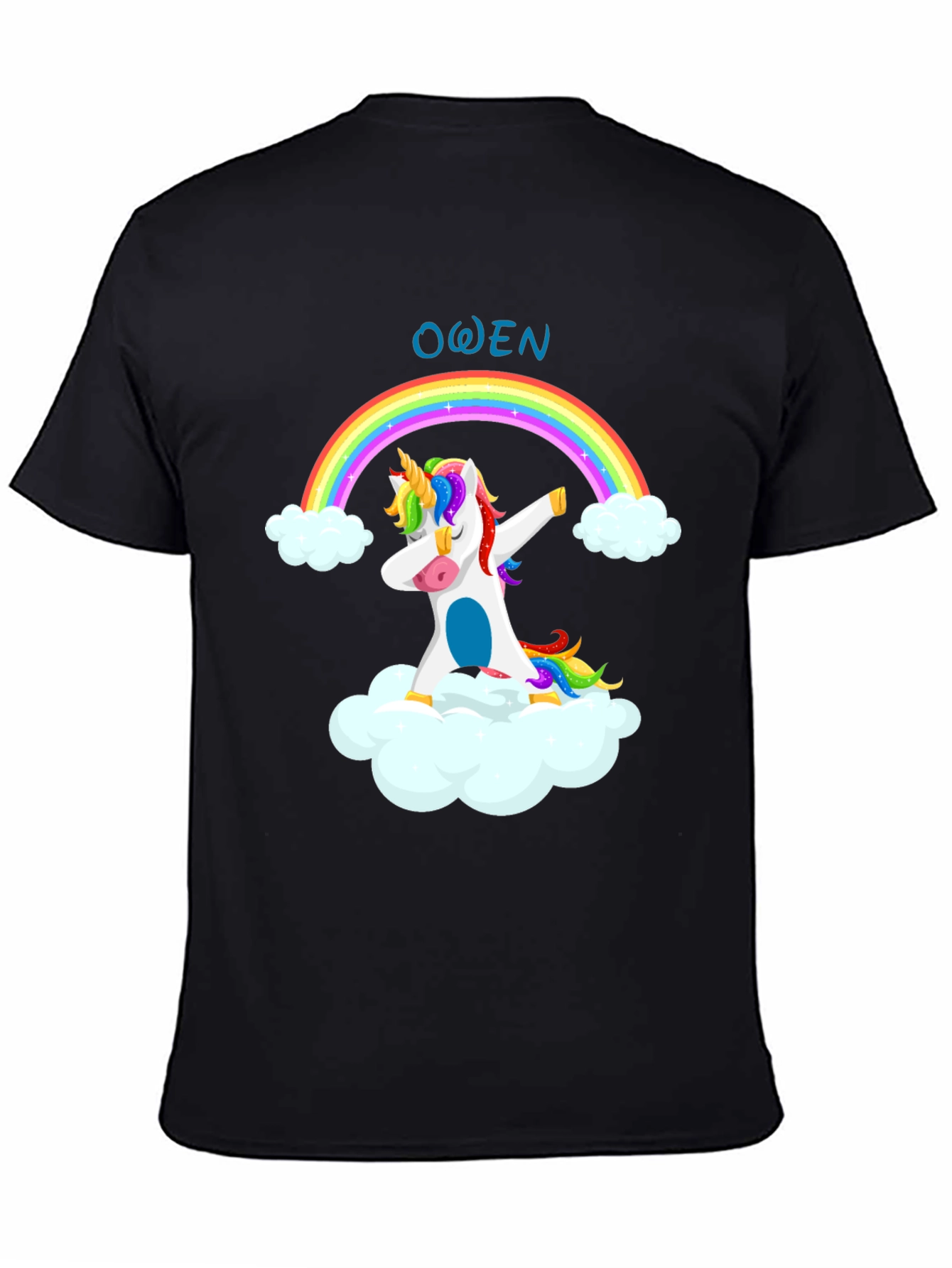 Owen Unicorn Rainbow Dab T-Shirt
