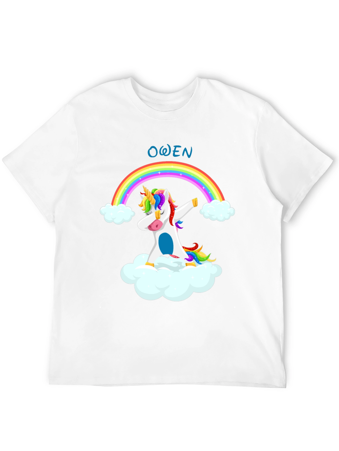 Owen Unicorn Rainbow Dab T-Shirt