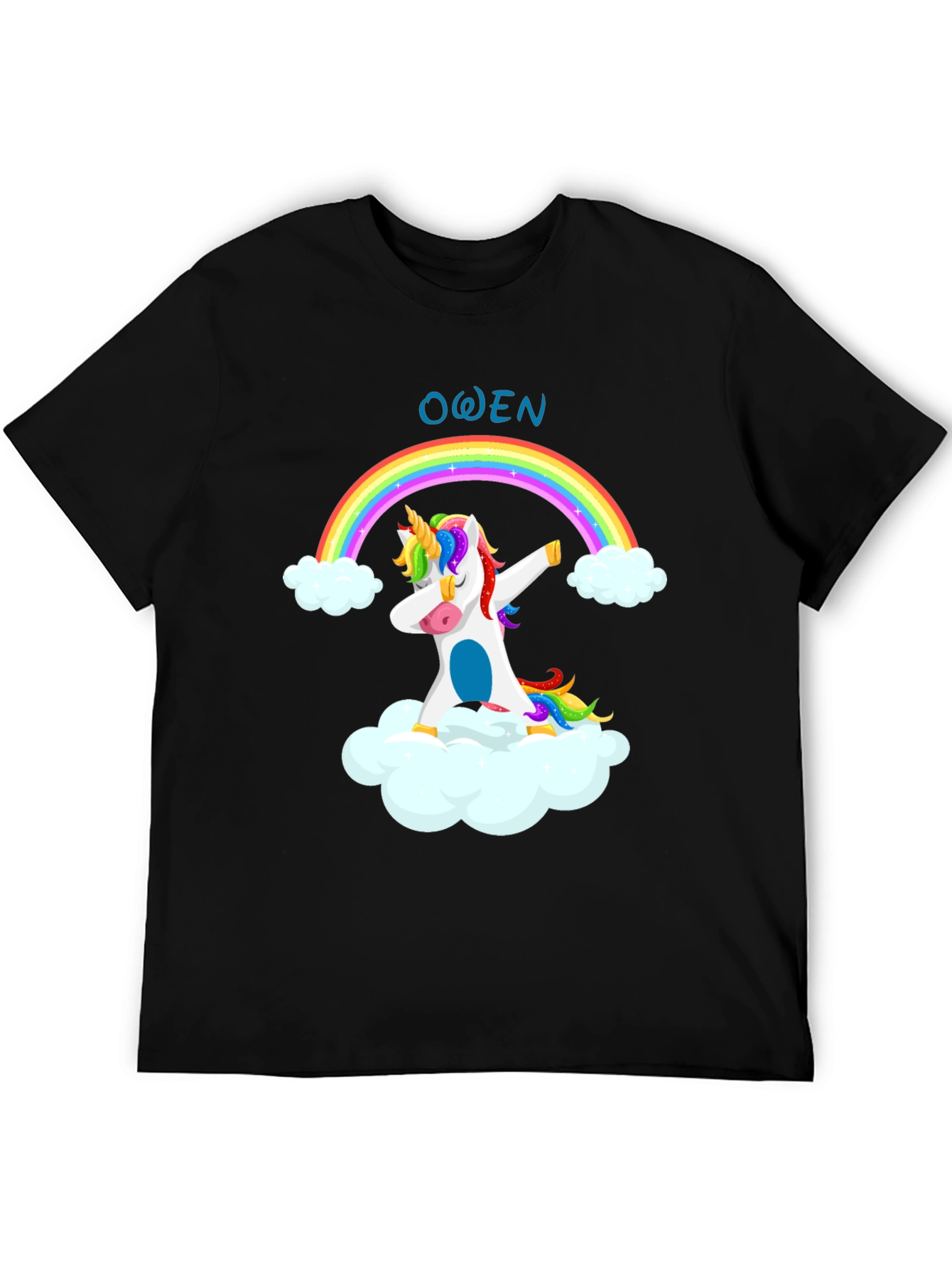 Owen Unicorn Rainbow Dab T-Shirt