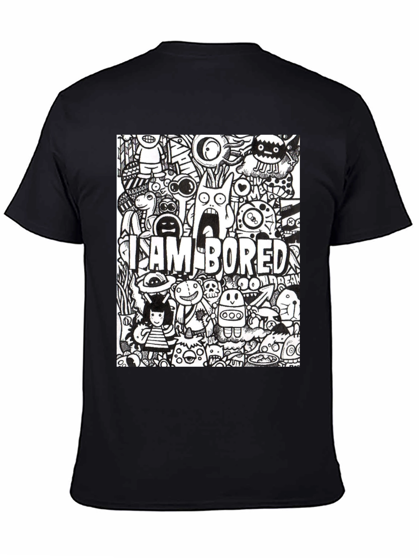 I Am Bored Doodle Art Graphic Tee