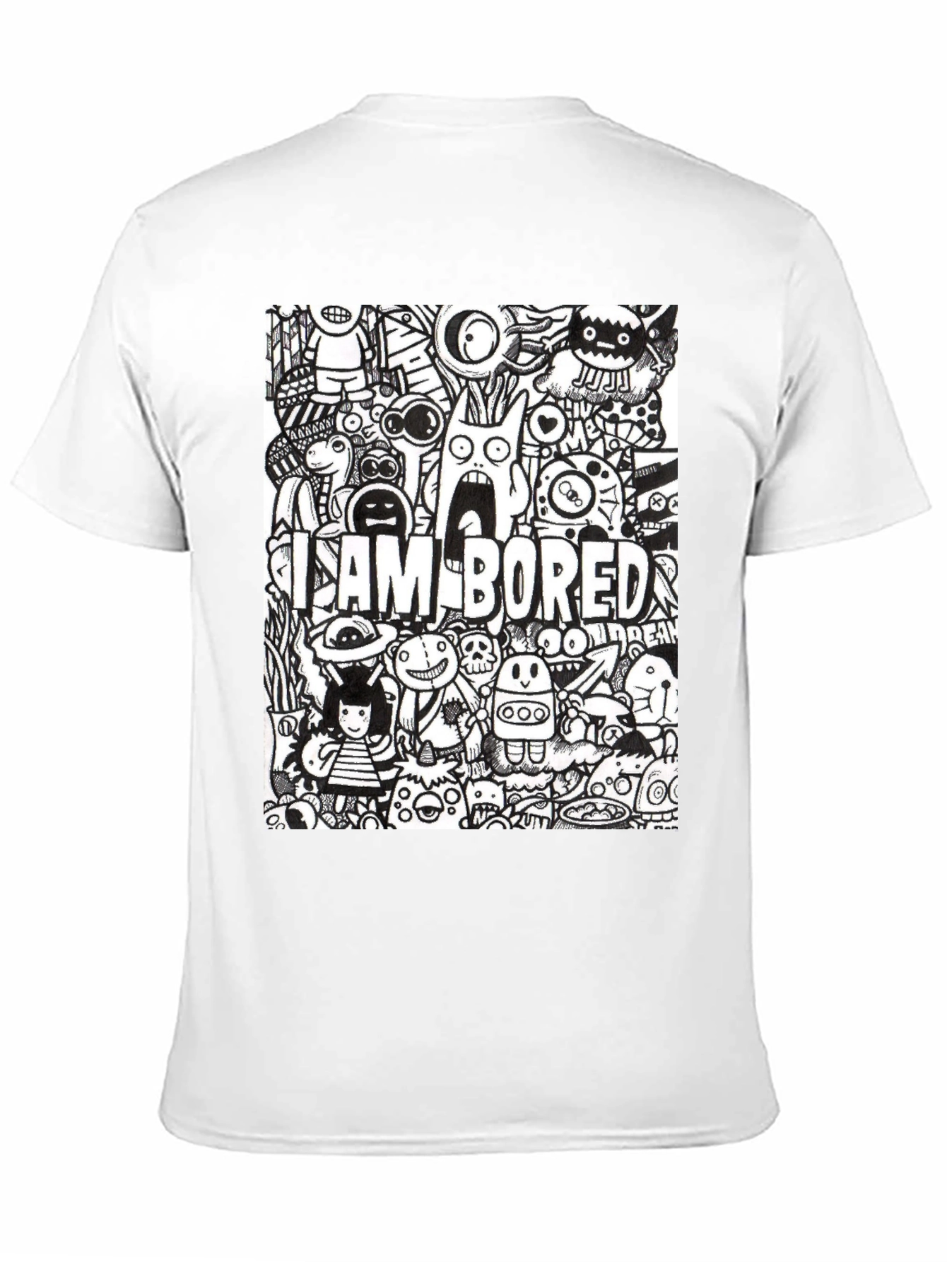 I Am Bored Doodle Art Graphic Tee
