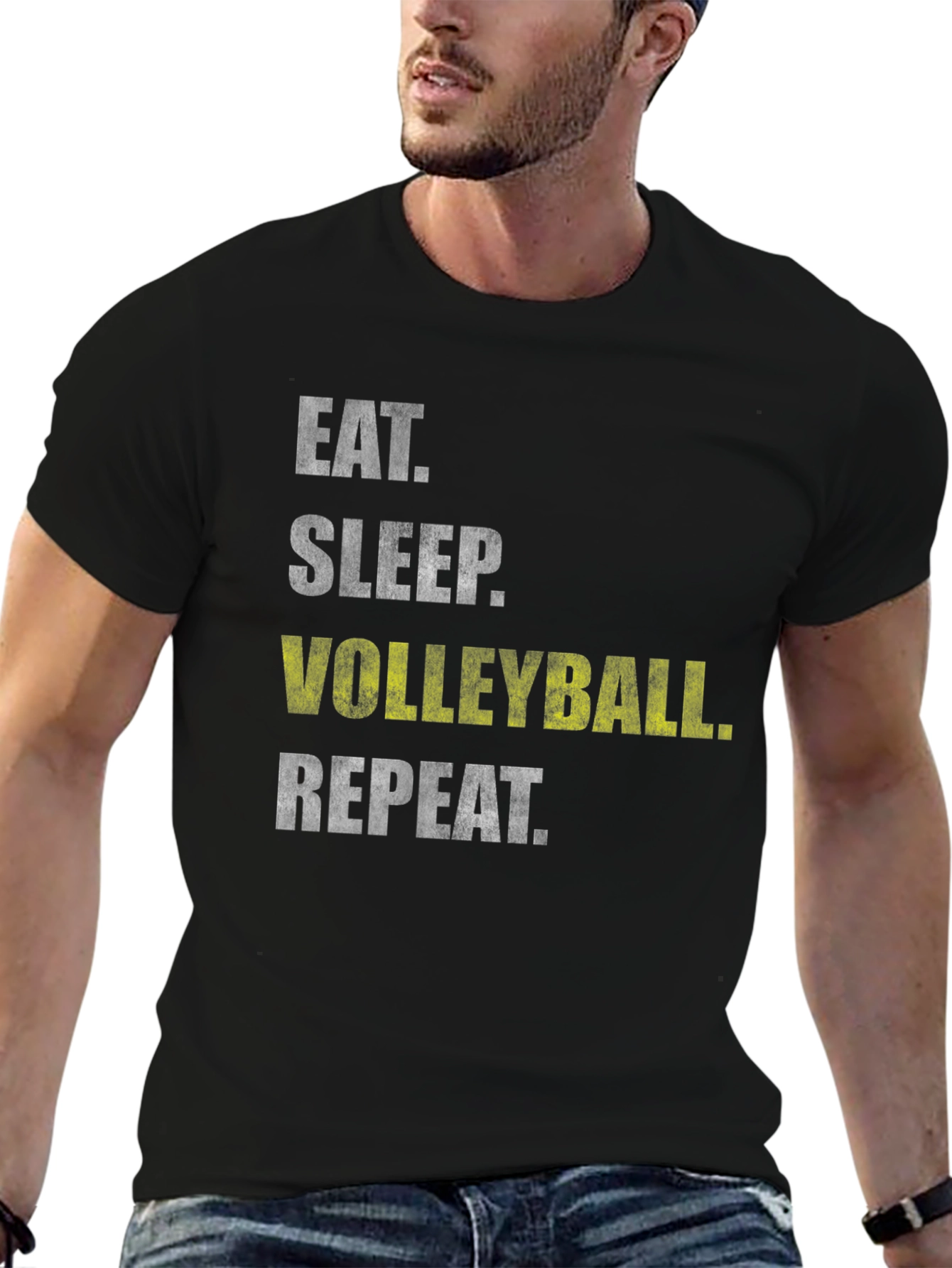 Eat Sleep Volleyball Repeat Graphic T-Shirt