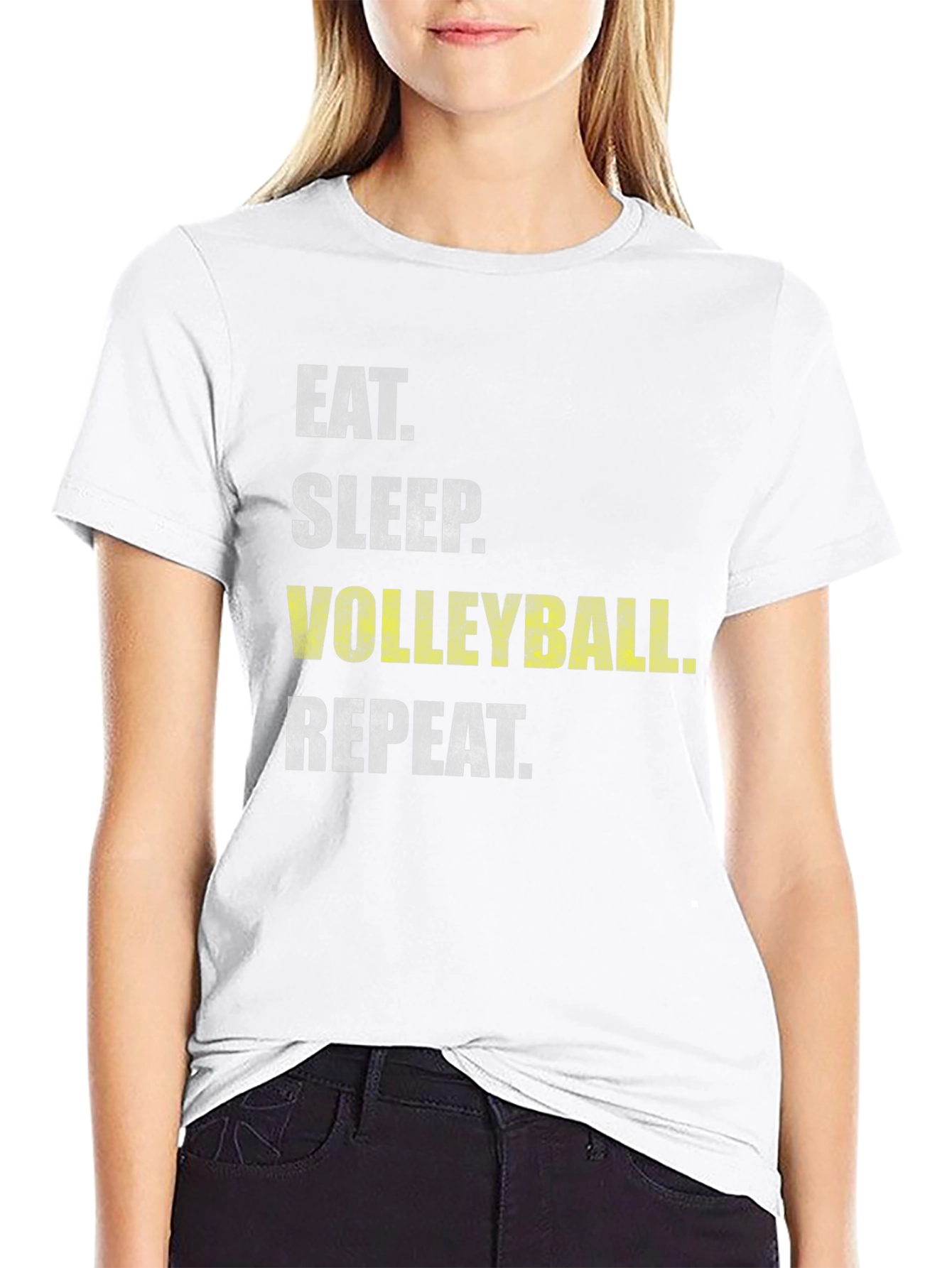 Eat Sleep Volleyball Repeat Graphic T-Shirt