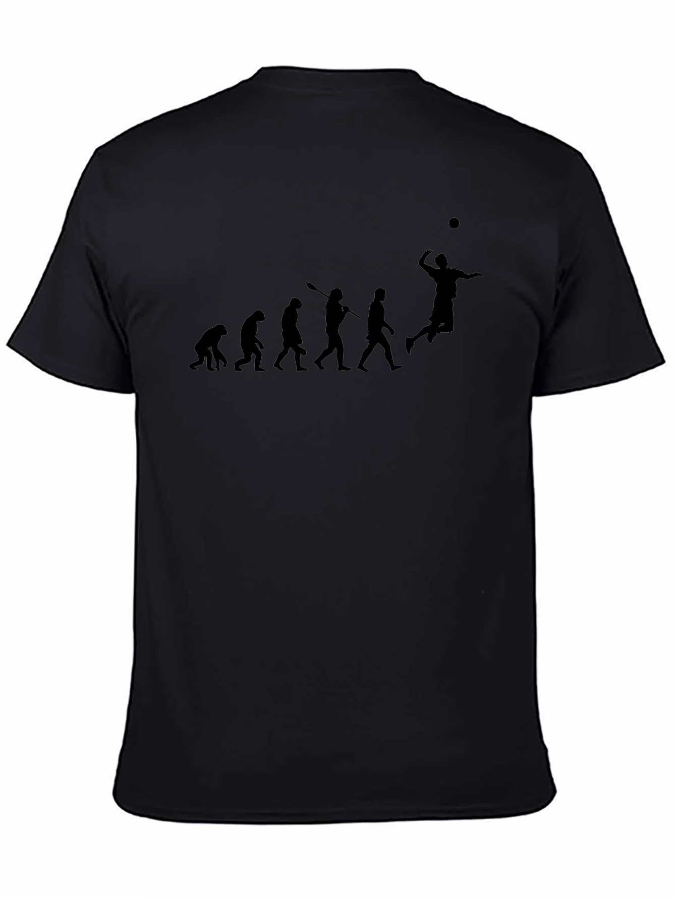 Evolution of Volleyball Black T-Shirt