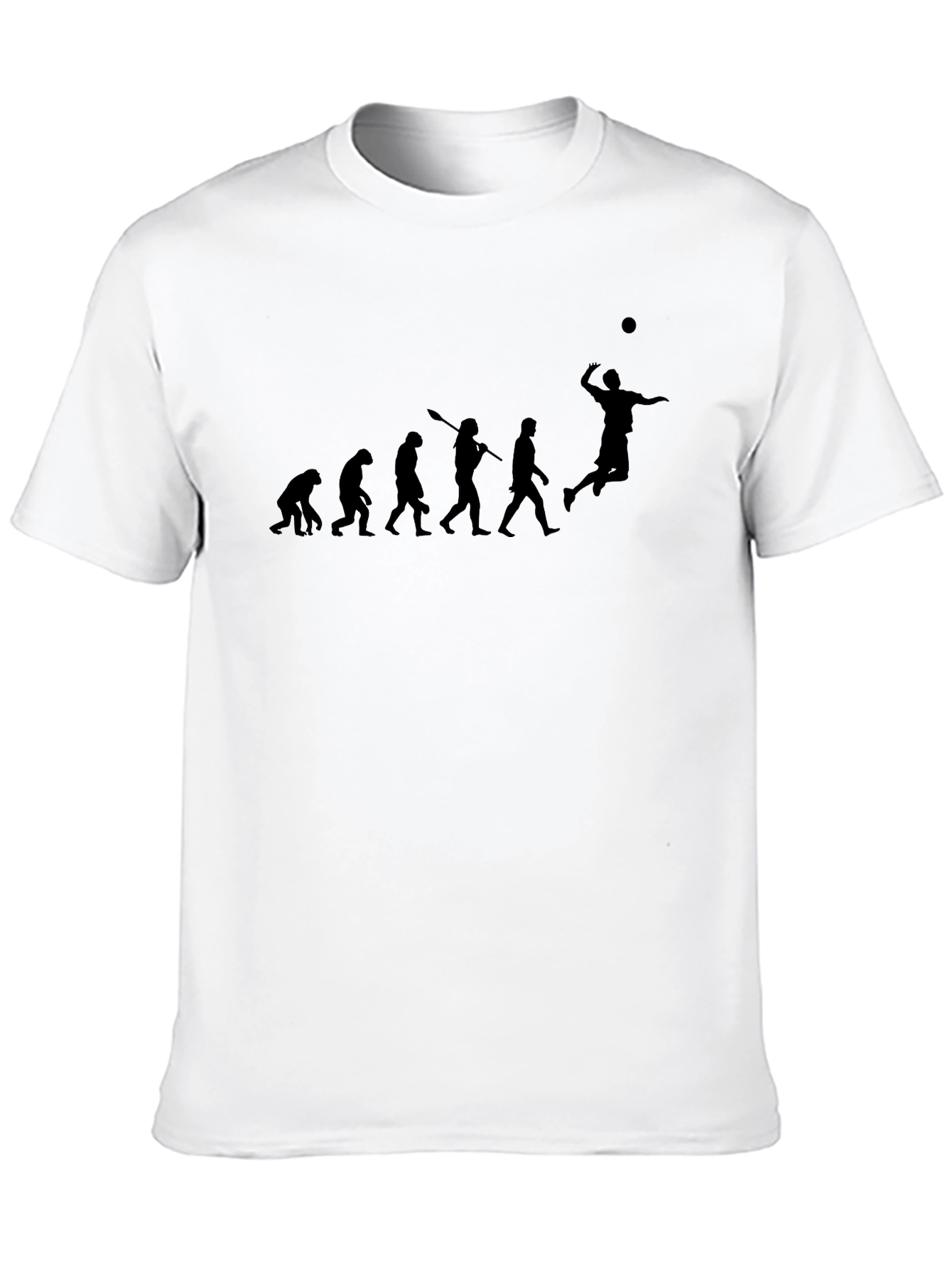 Evolution of Volleyball Black T-Shirt