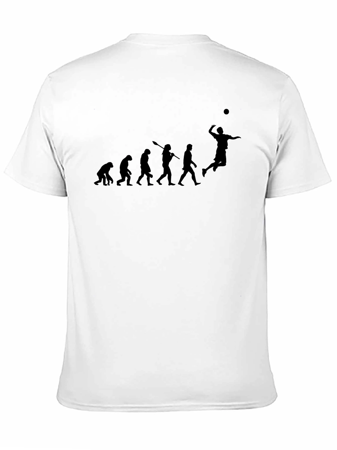 Evolution of Volleyball Black T-Shirt