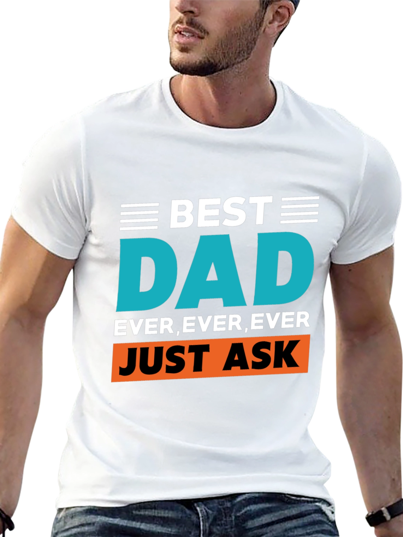 Best Dad Ever Graphic Tee - Black