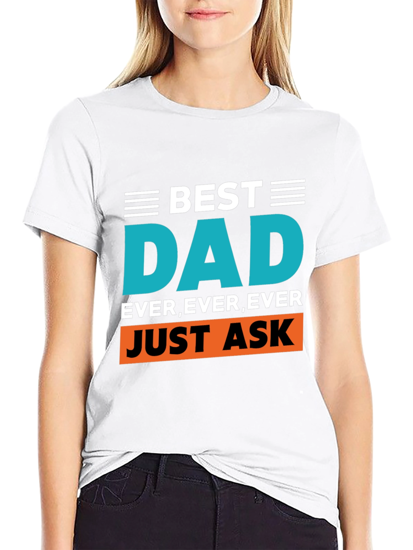Best Dad Ever Graphic Tee - Black