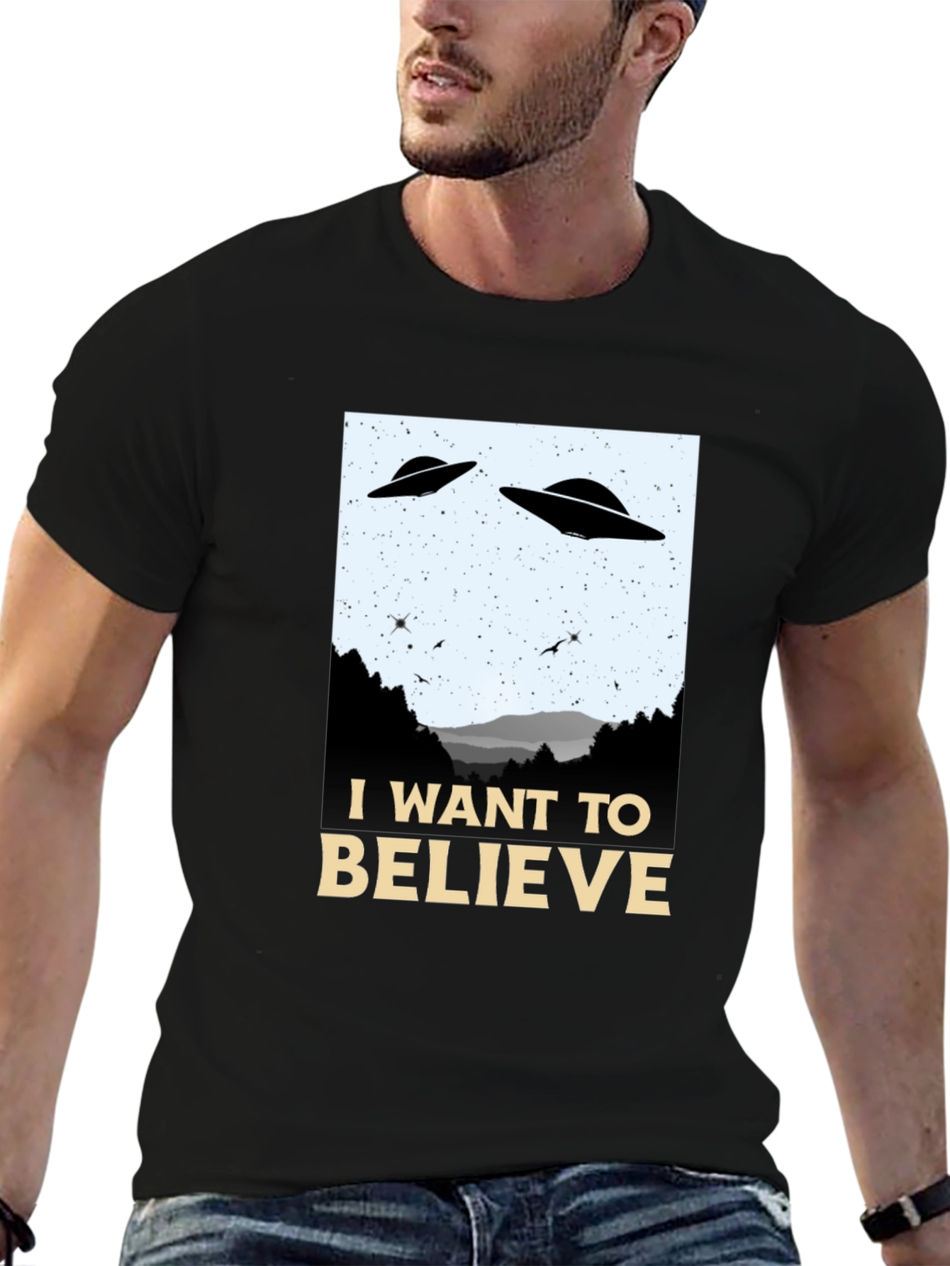 I Want To Believe T-Shirt UFO Alien Tee