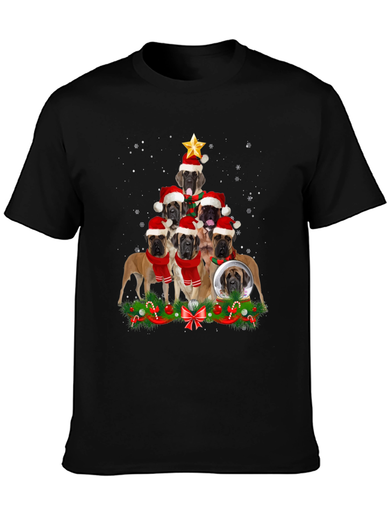 Mastiff Christmas Tree T-Shirt