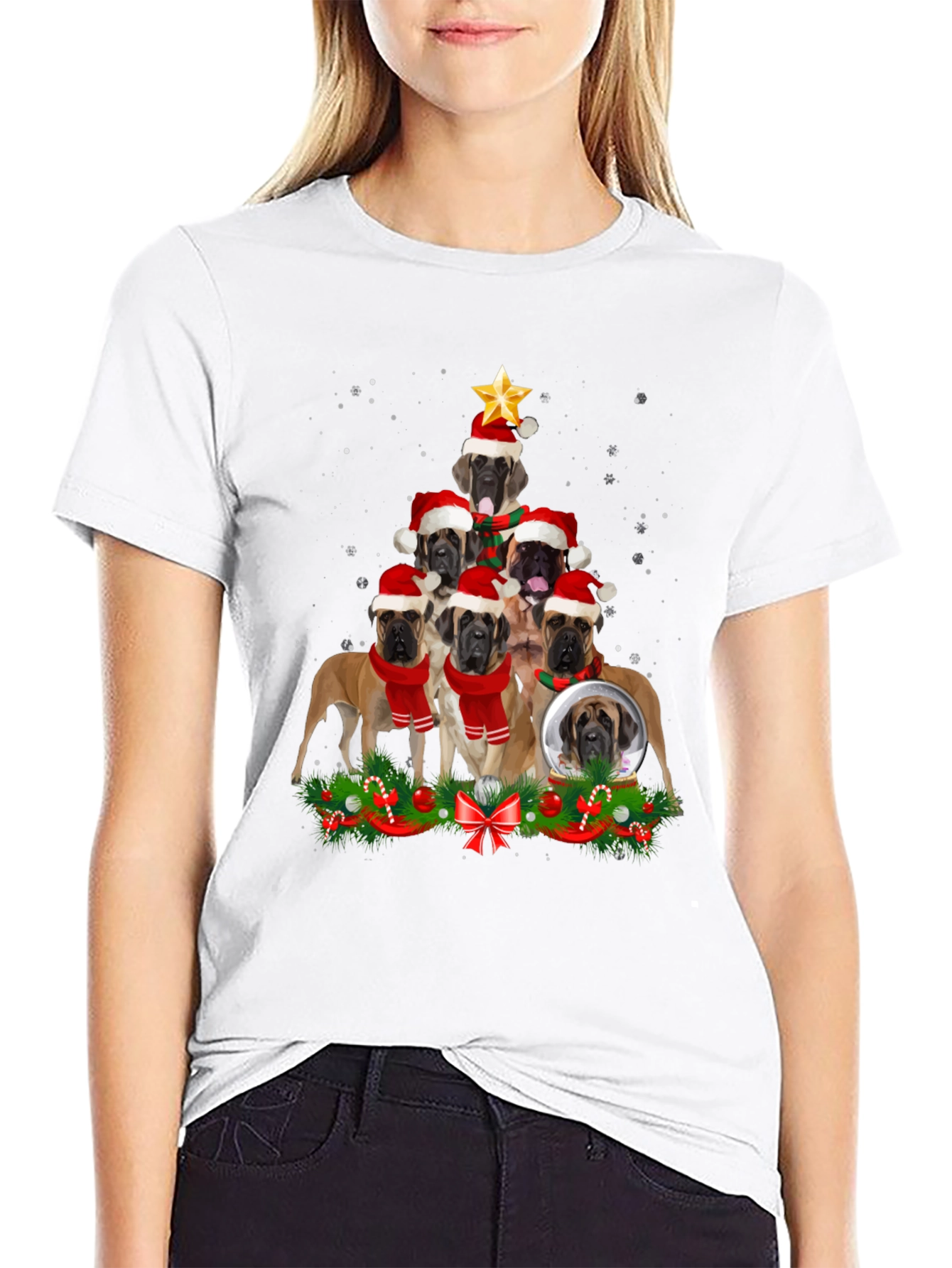 Mastiff Christmas Tree T-Shirt