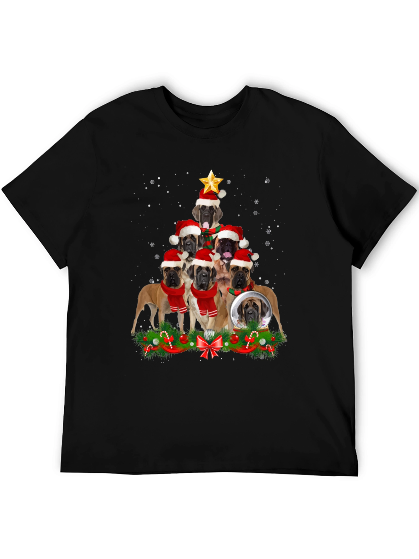 Mastiff Christmas Tree T-Shirt