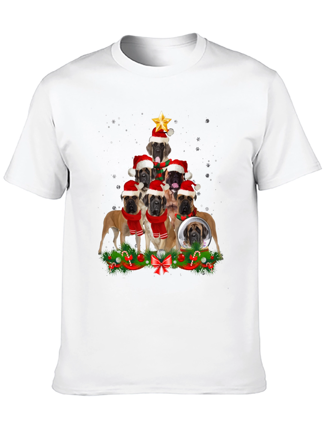 Mastiff Christmas Tree T-Shirt
