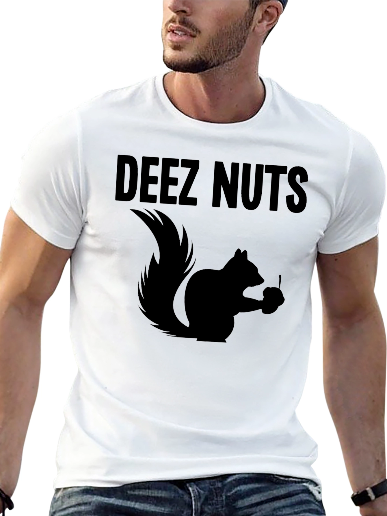 Deez Nuts Squirrel Graphic T-Shirt
