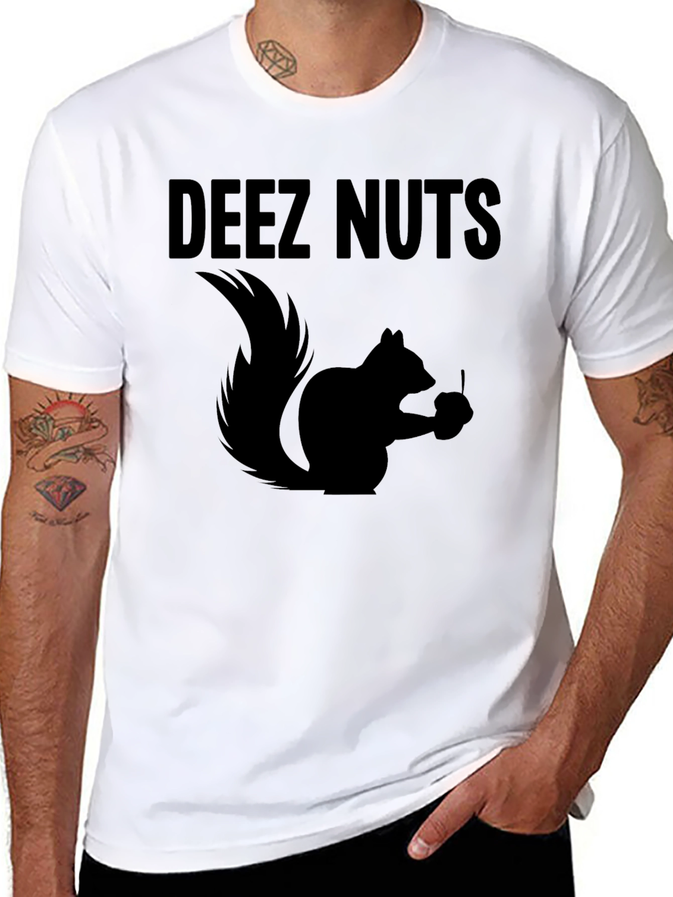 Deez Nuts Squirrel Graphic T-Shirt