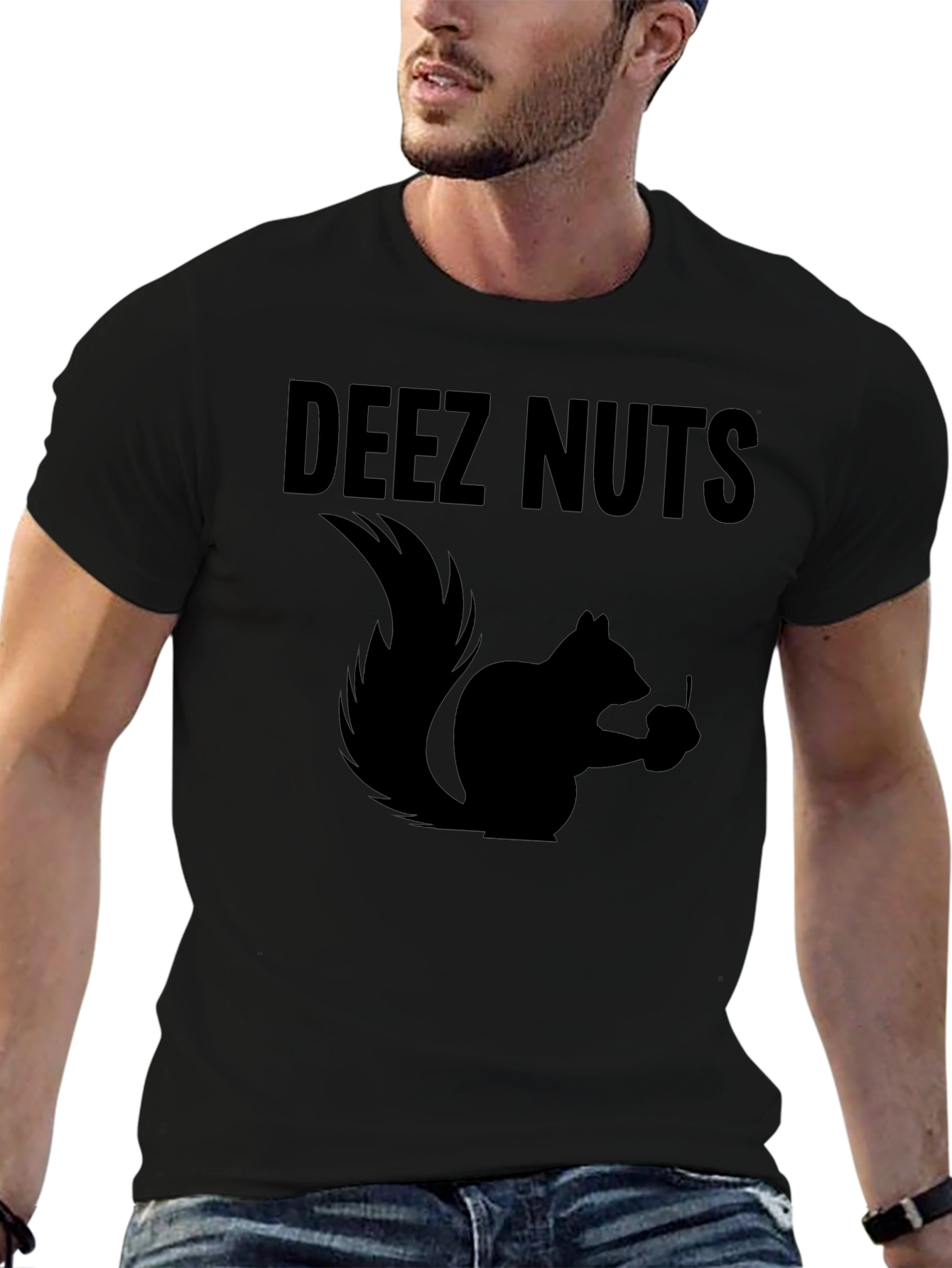 Deez Nuts Squirrel Graphic T-Shirt
