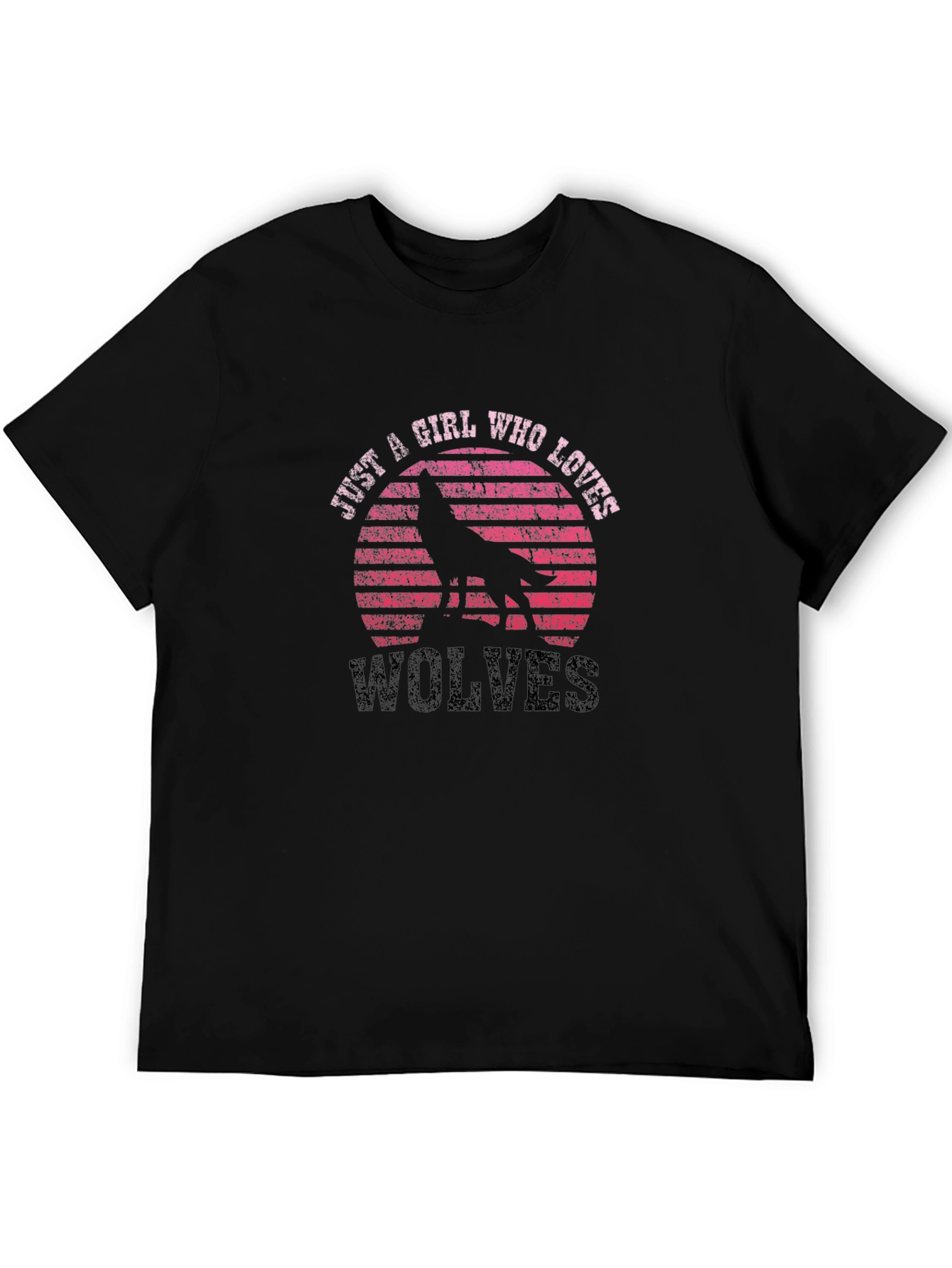 Just A Girl Who Loves Wolves Graphic T-Shirt