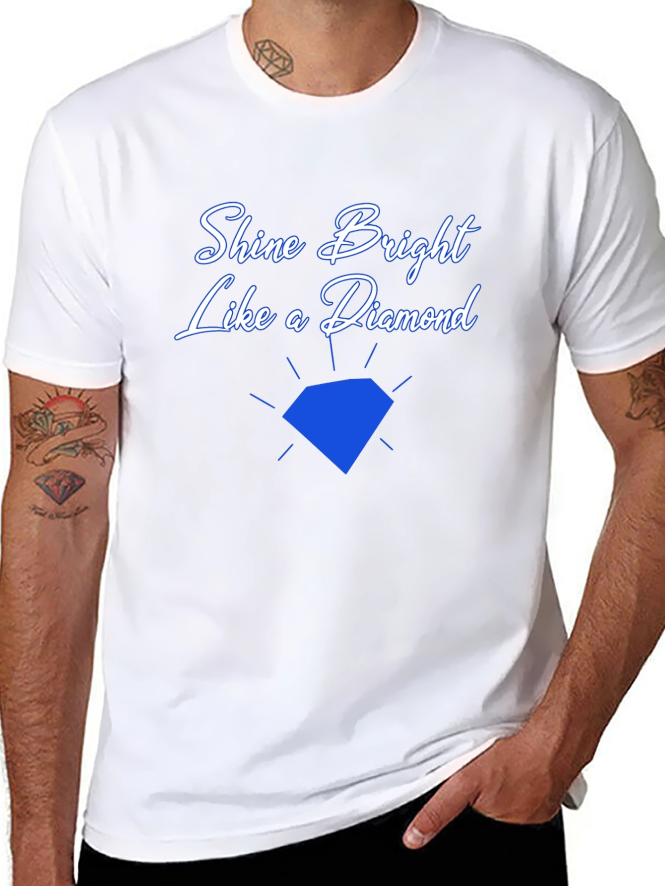 Shine Bright Diamond Graphic Tee - Black