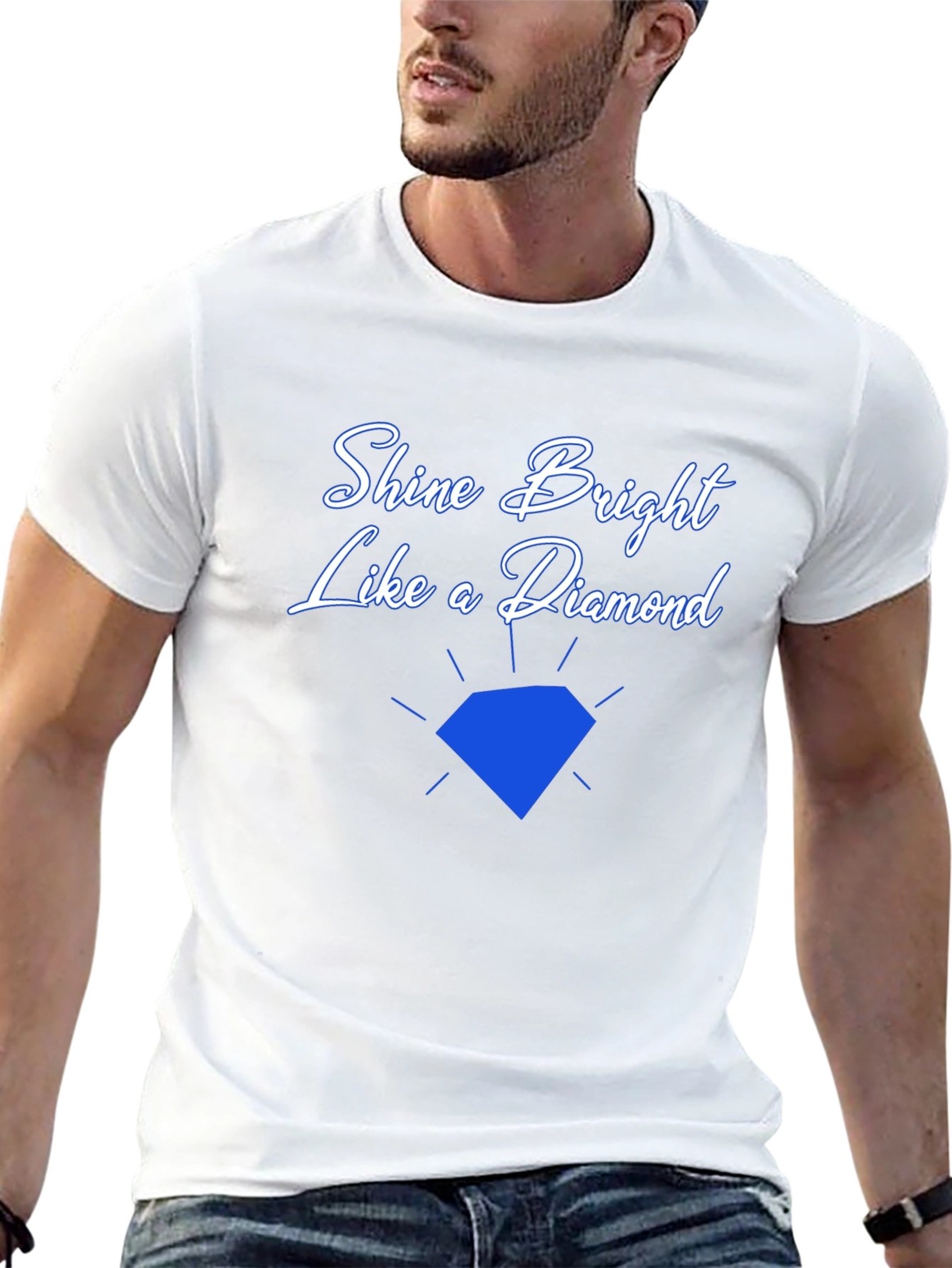 Shine Bright Diamond Graphic Tee - Black