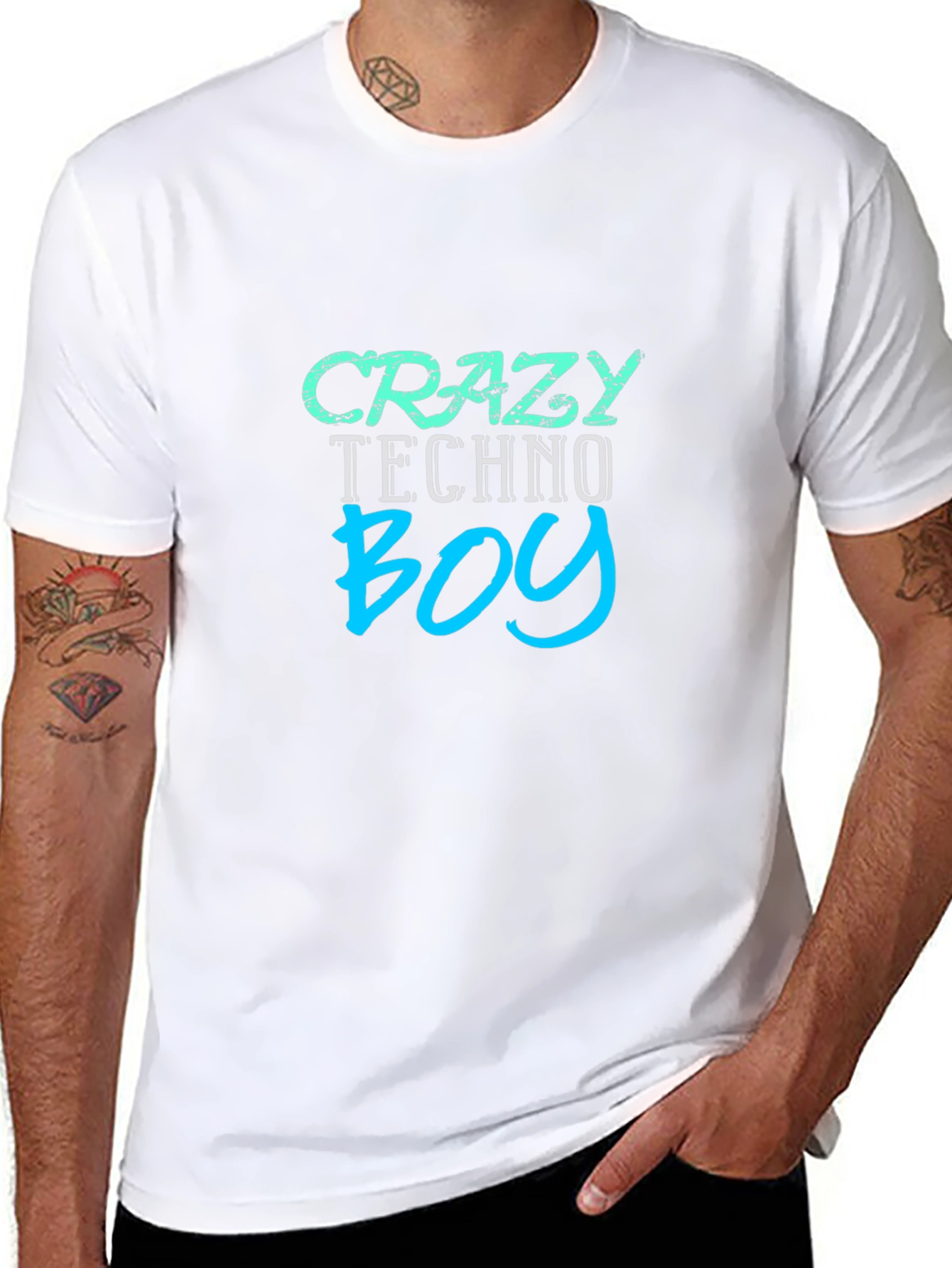 Crazy Techno Boy T-Shirt - Fun Graphic Tee