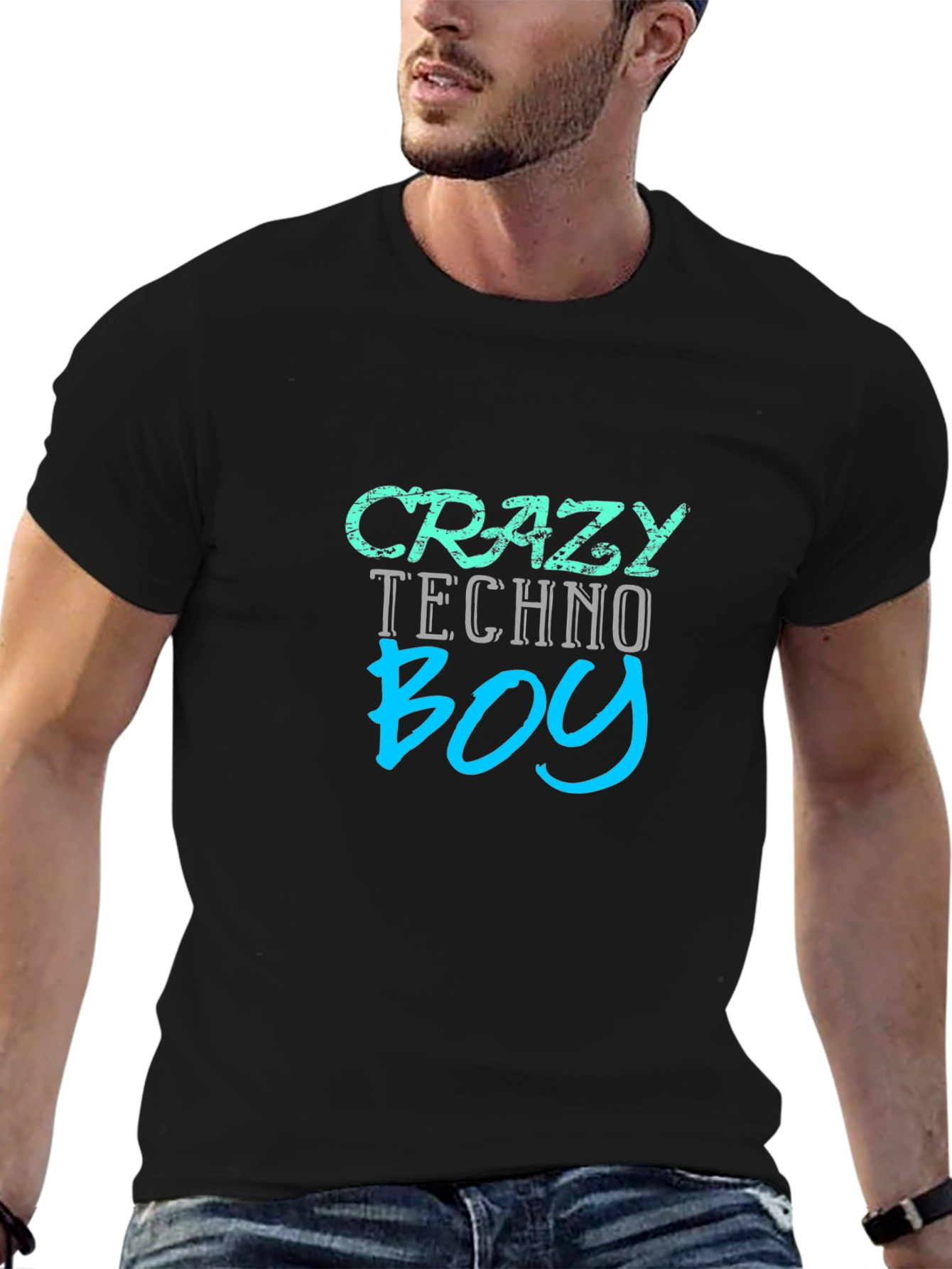 Crazy Techno Boy T-Shirt - Fun Graphic Tee