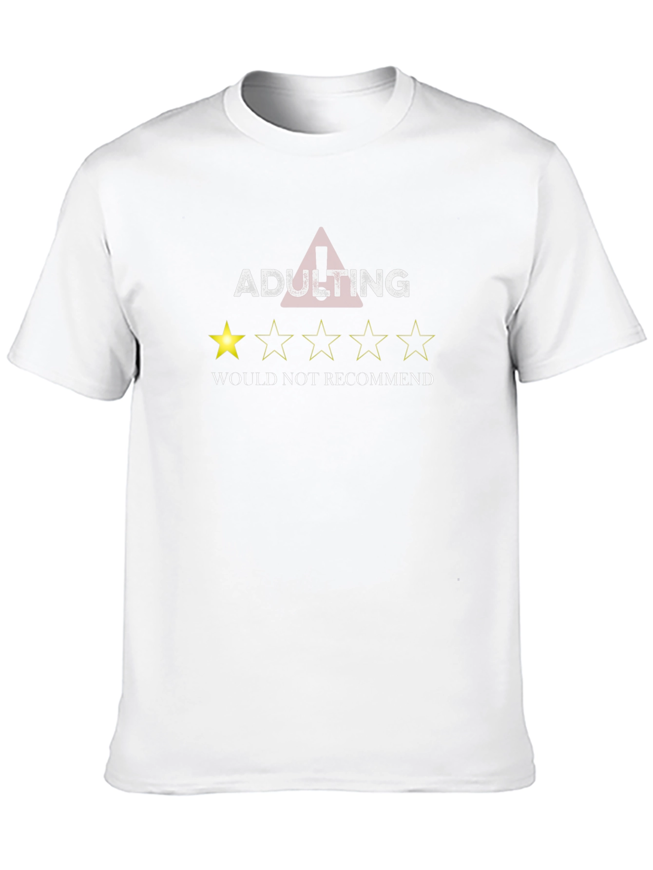 Adulting One-Star Review Graphic T-Shirt