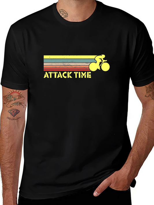 Attack Time Cycling T-Shirt - Retro Style