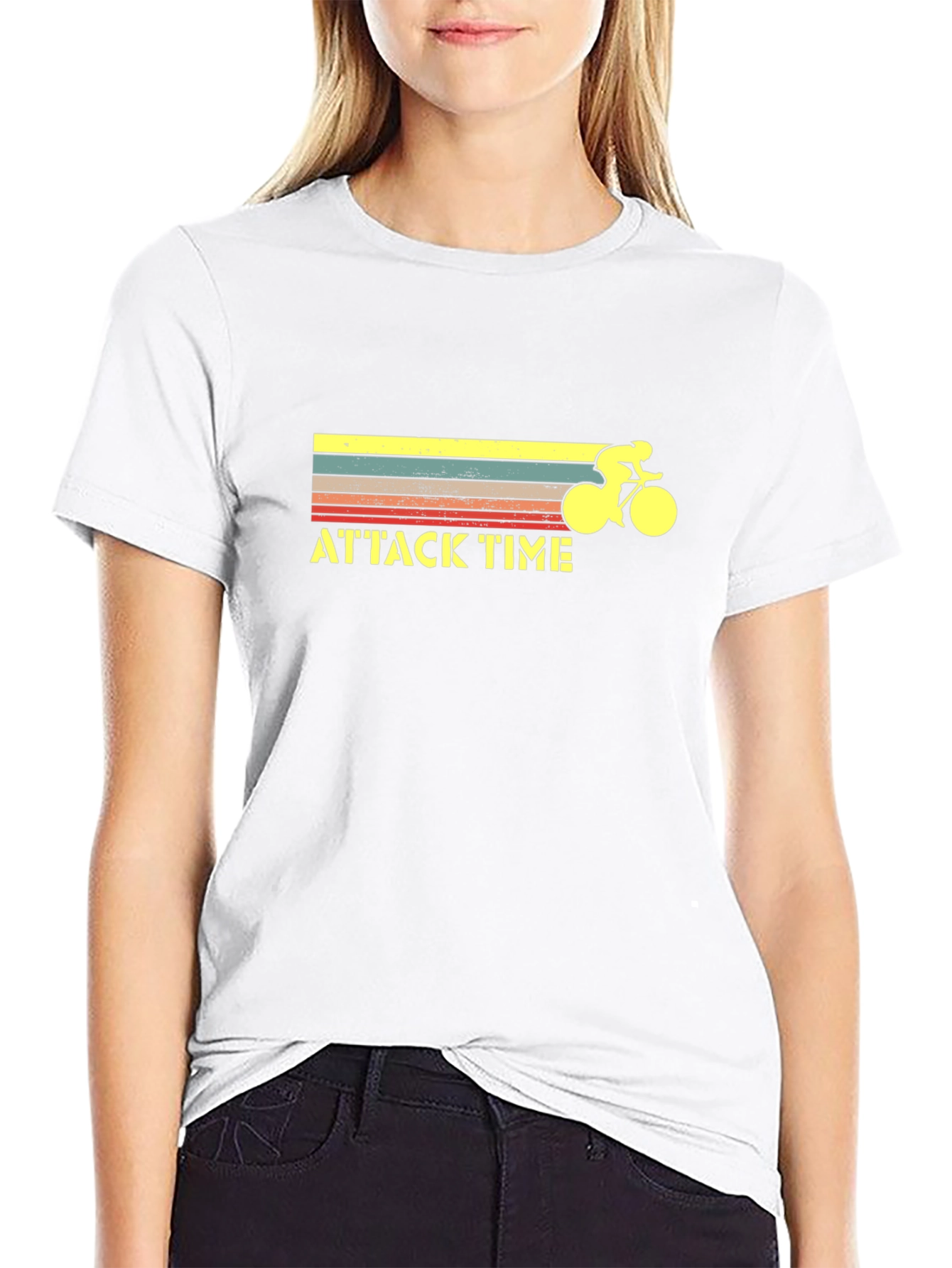 Attack Time Cycling T-Shirt - Retro Style