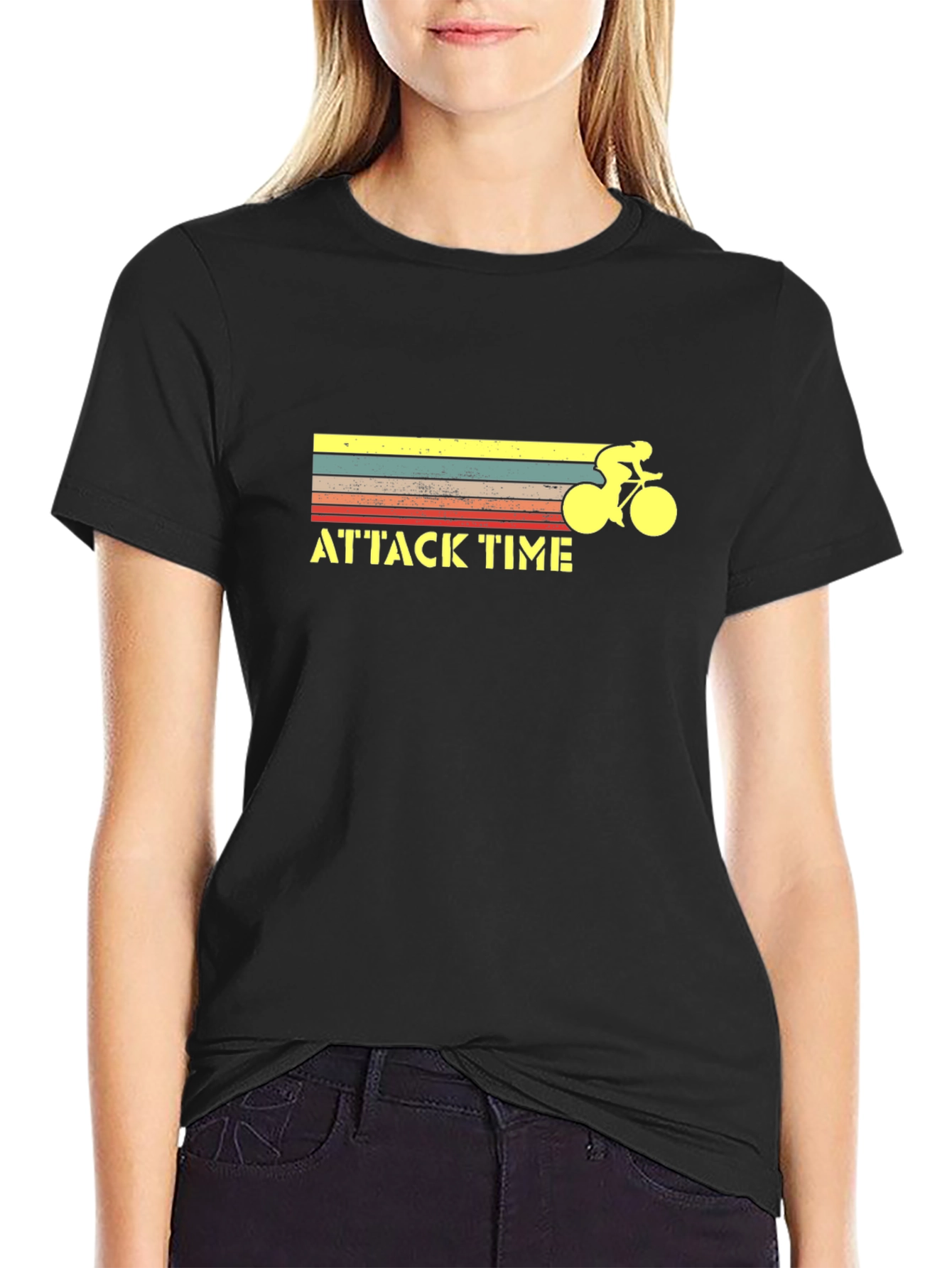 Attack Time Cycling T-Shirt - Retro Style