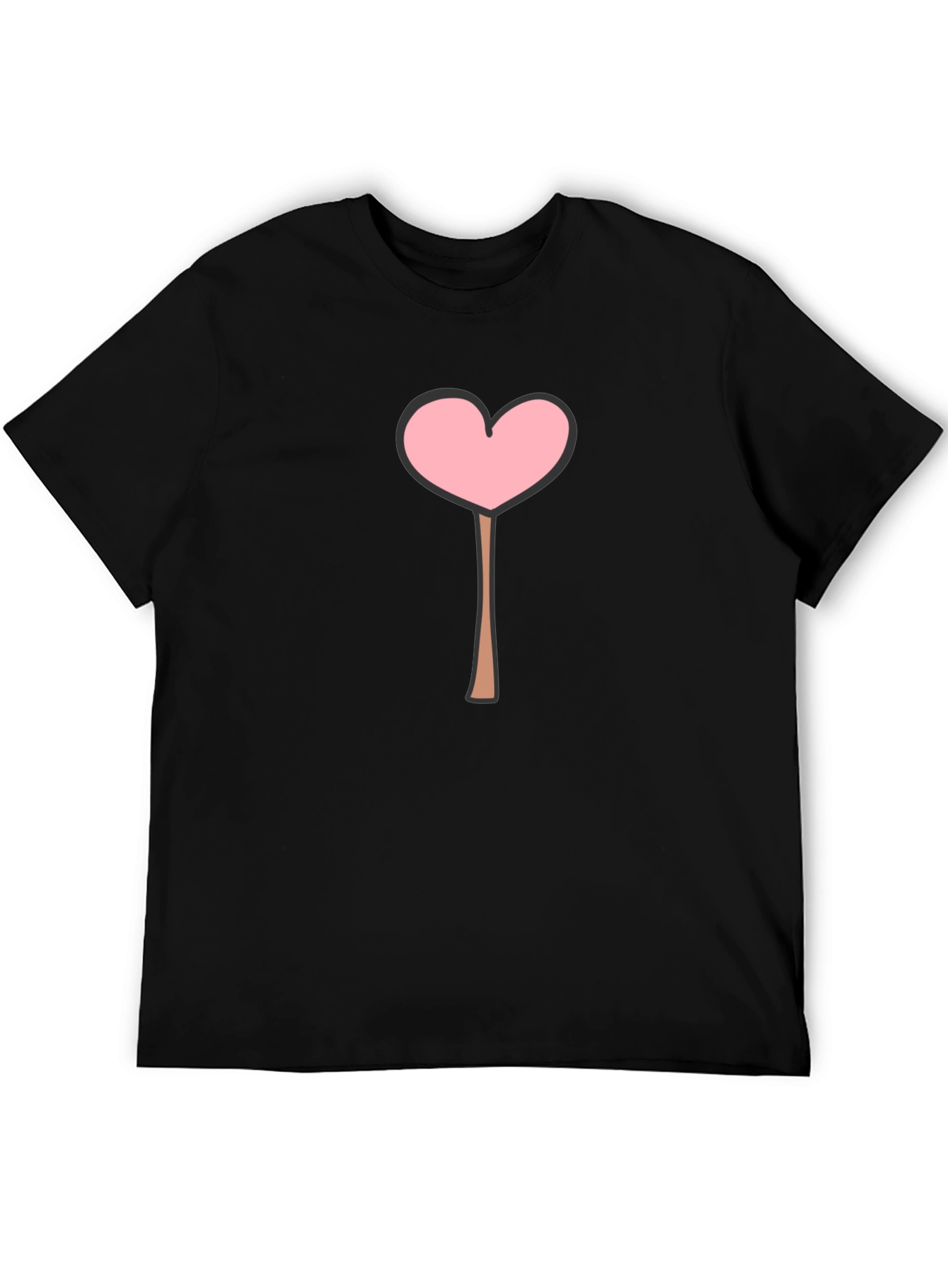 Heart Lollipop Graphic Tee - Black