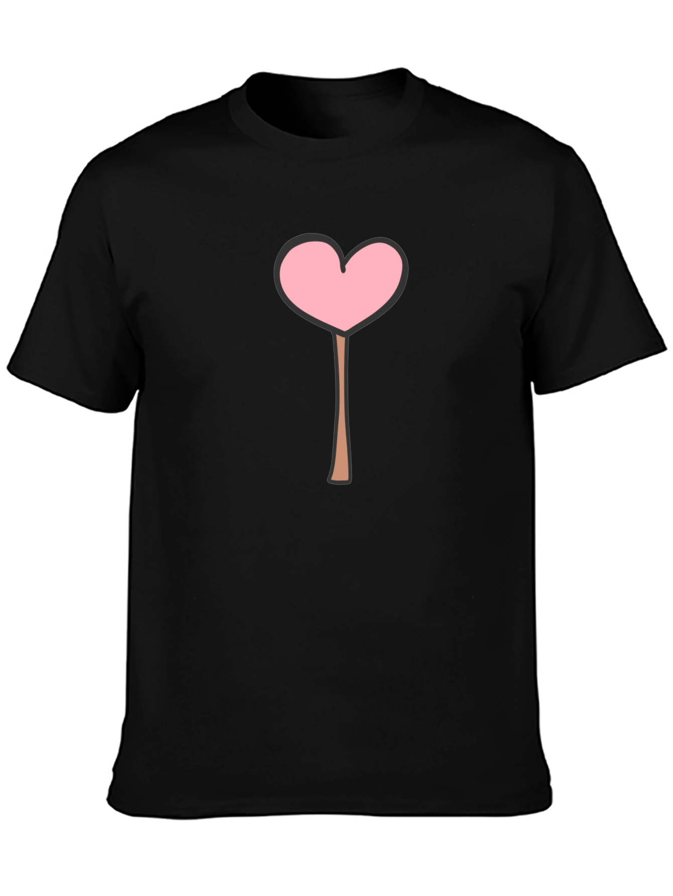 Heart Lollipop Graphic Tee - Black