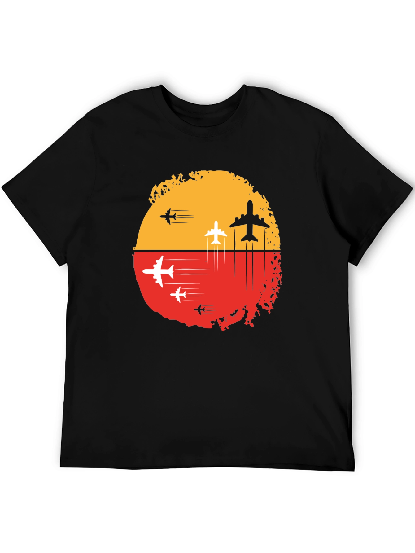 Airplane Graphic Tee - Sunset Flight Design
