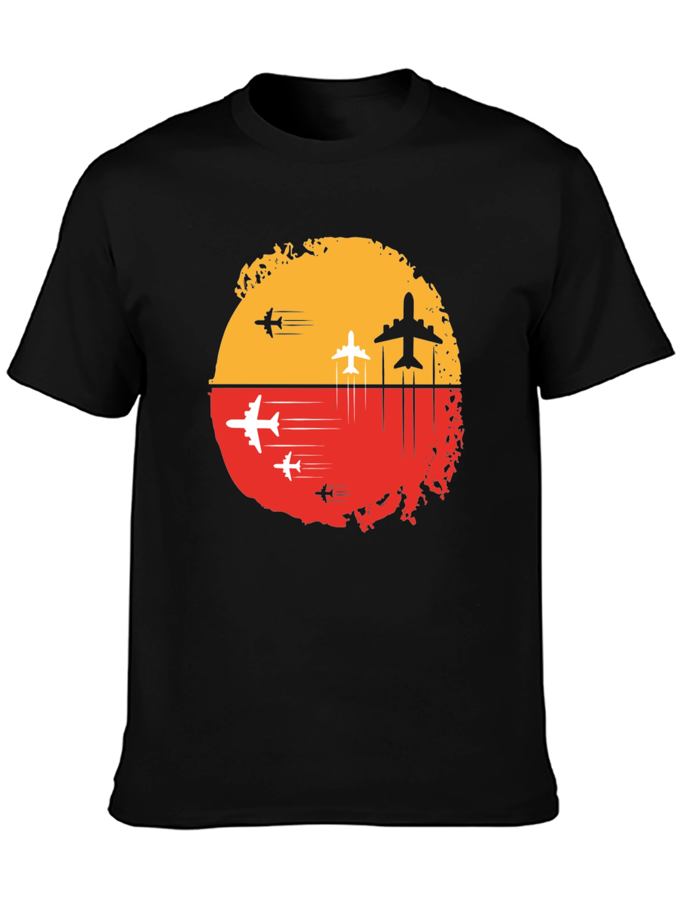 Airplane Graphic Tee - Sunset Flight Design